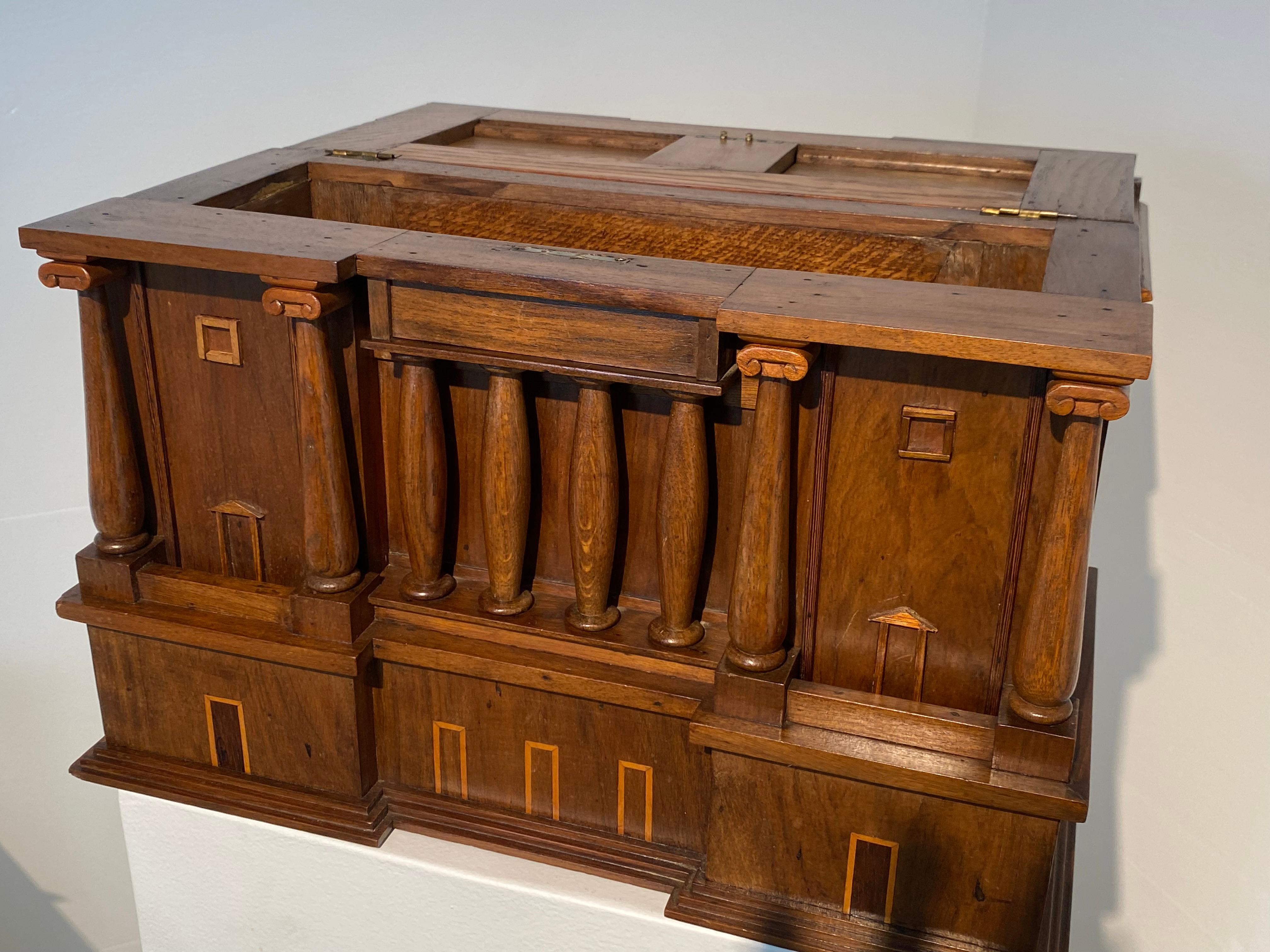 Early 20th Century Exceptional , antique wooden Letter Box For Sale