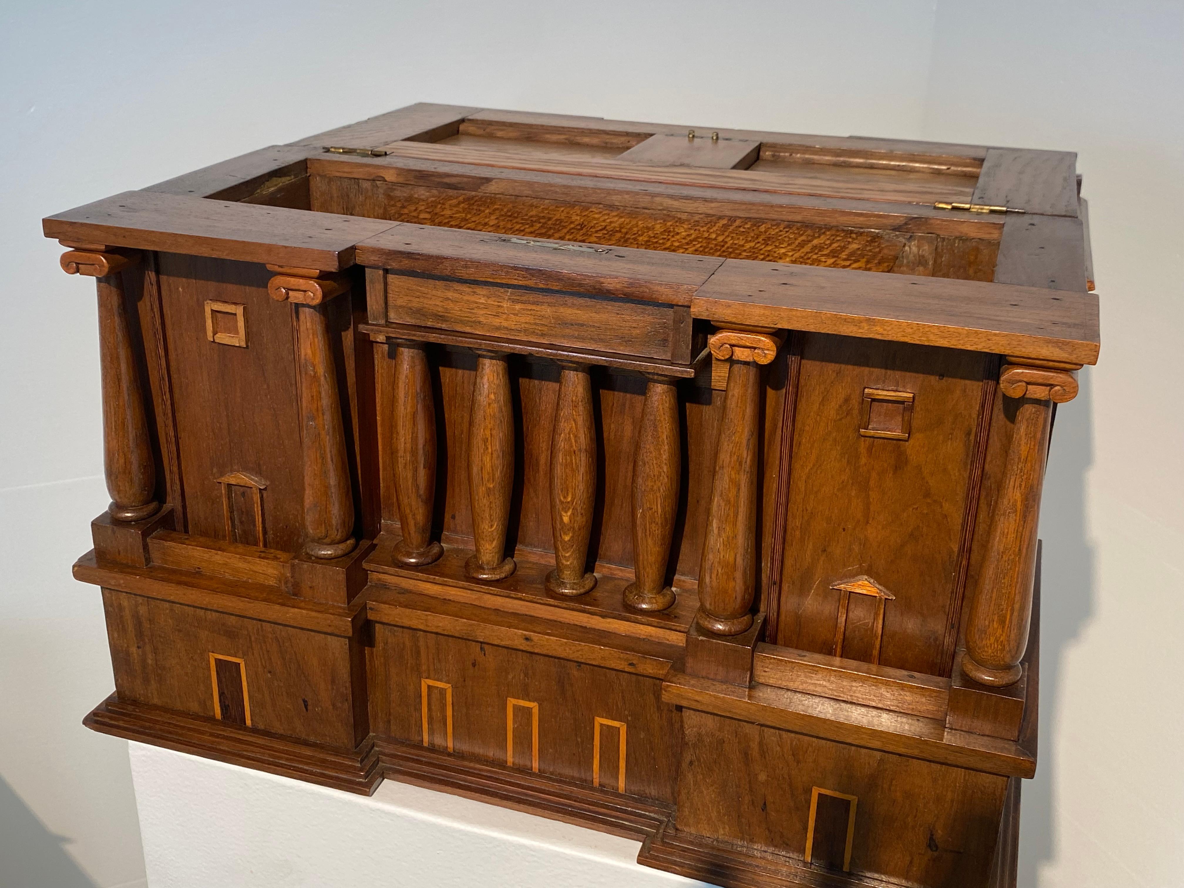 Satinwood Exceptional , antique wooden Letter Box For Sale