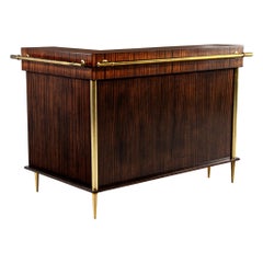 Eccezionale mobile bar Art Deco di Jules Leleu, anni '40 circa, Francia