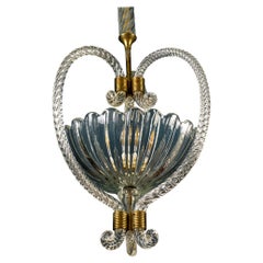 Außergewöhnlicher Art-Déco-Kronleuchter oder -Laterne von Ercole Barovier, 1940
