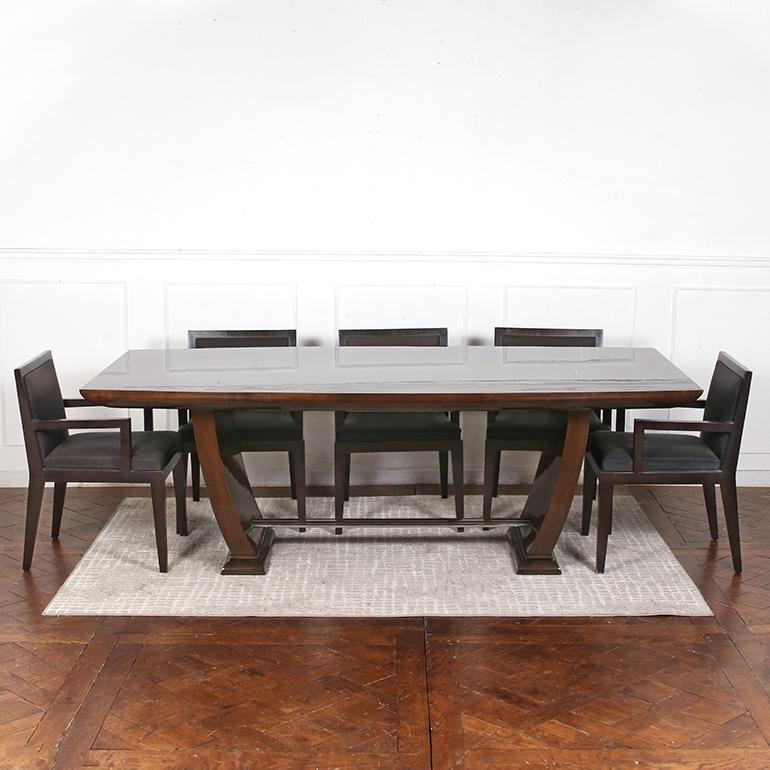 Exceptionnelle table à manger Art déco de Paris Bon état - En vente à Vancouver, British Columbia