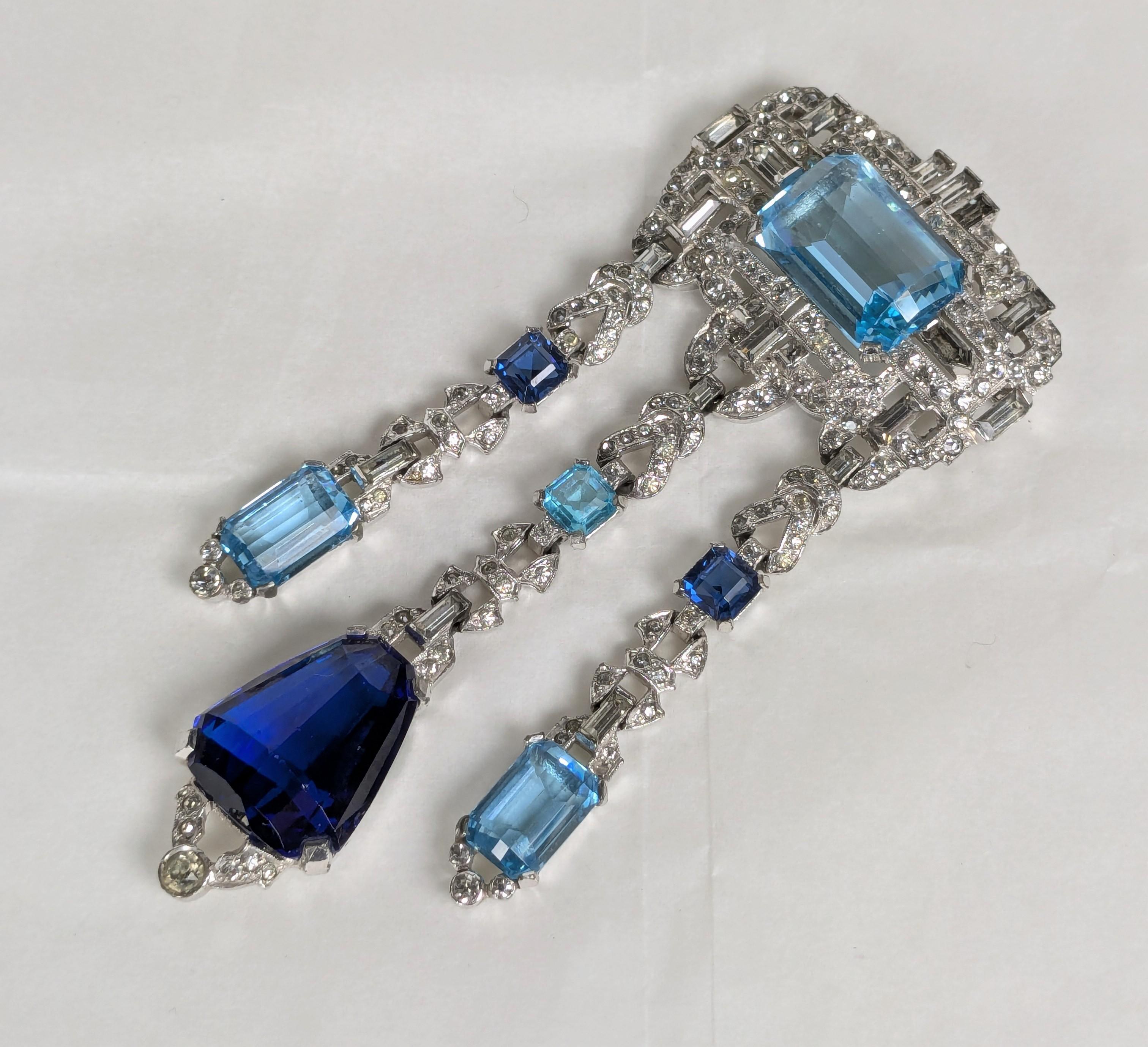 Exceptional Art Deco Mazer Pendant Brooch In Good Condition For Sale In New York, NY