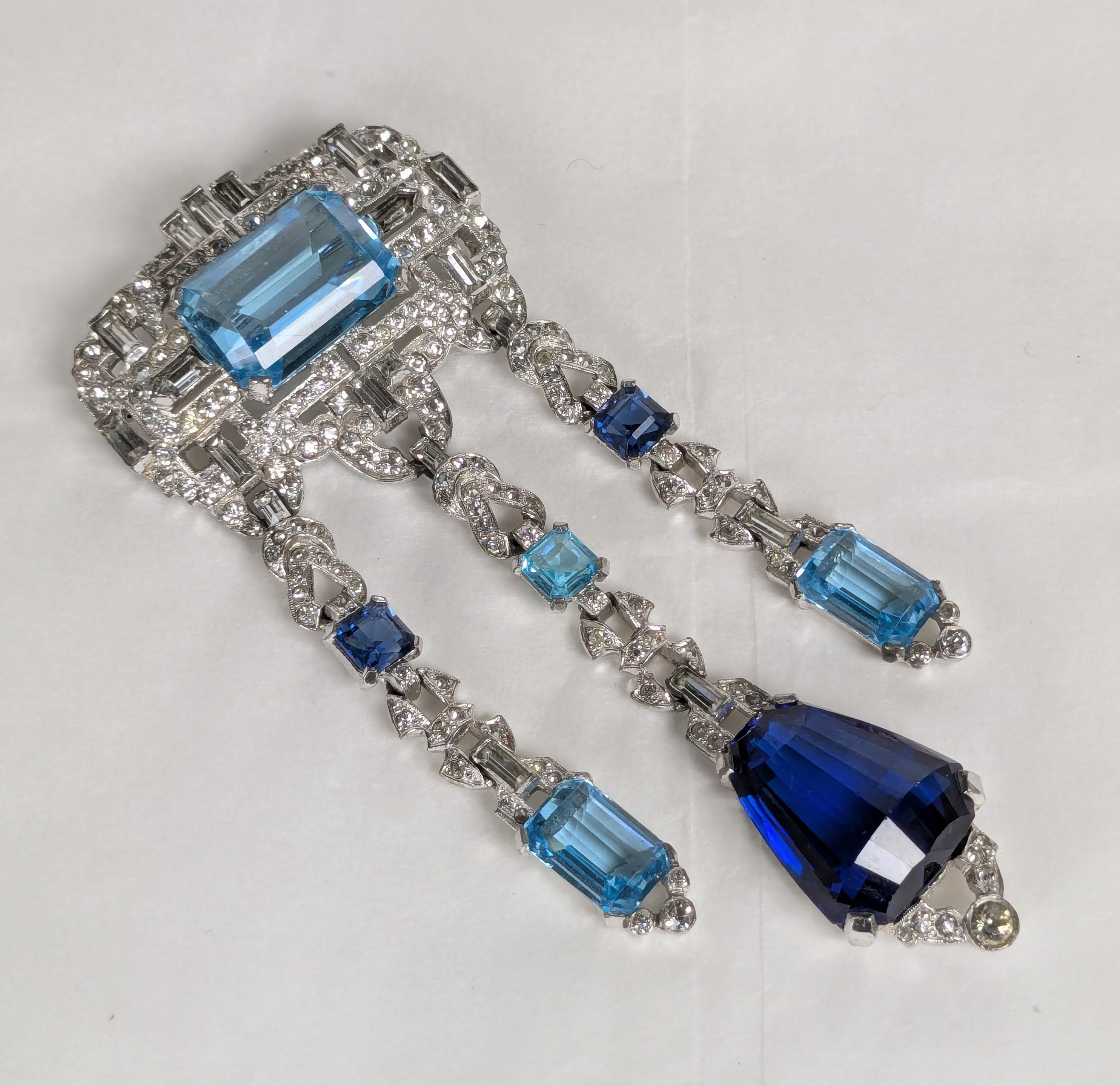 Women's or Men's Exceptional Art Deco Mazer Pendant Brooch For Sale