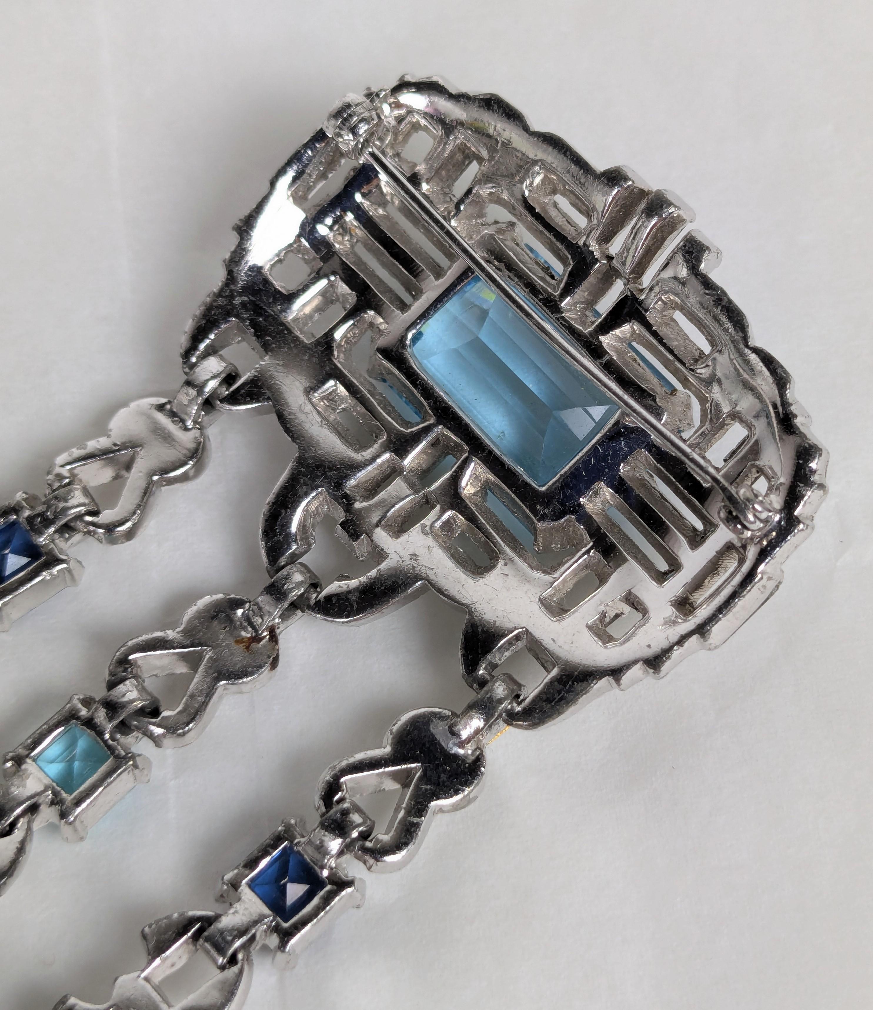 Exceptional Art Deco Mazer Pendant Brooch For Sale 3