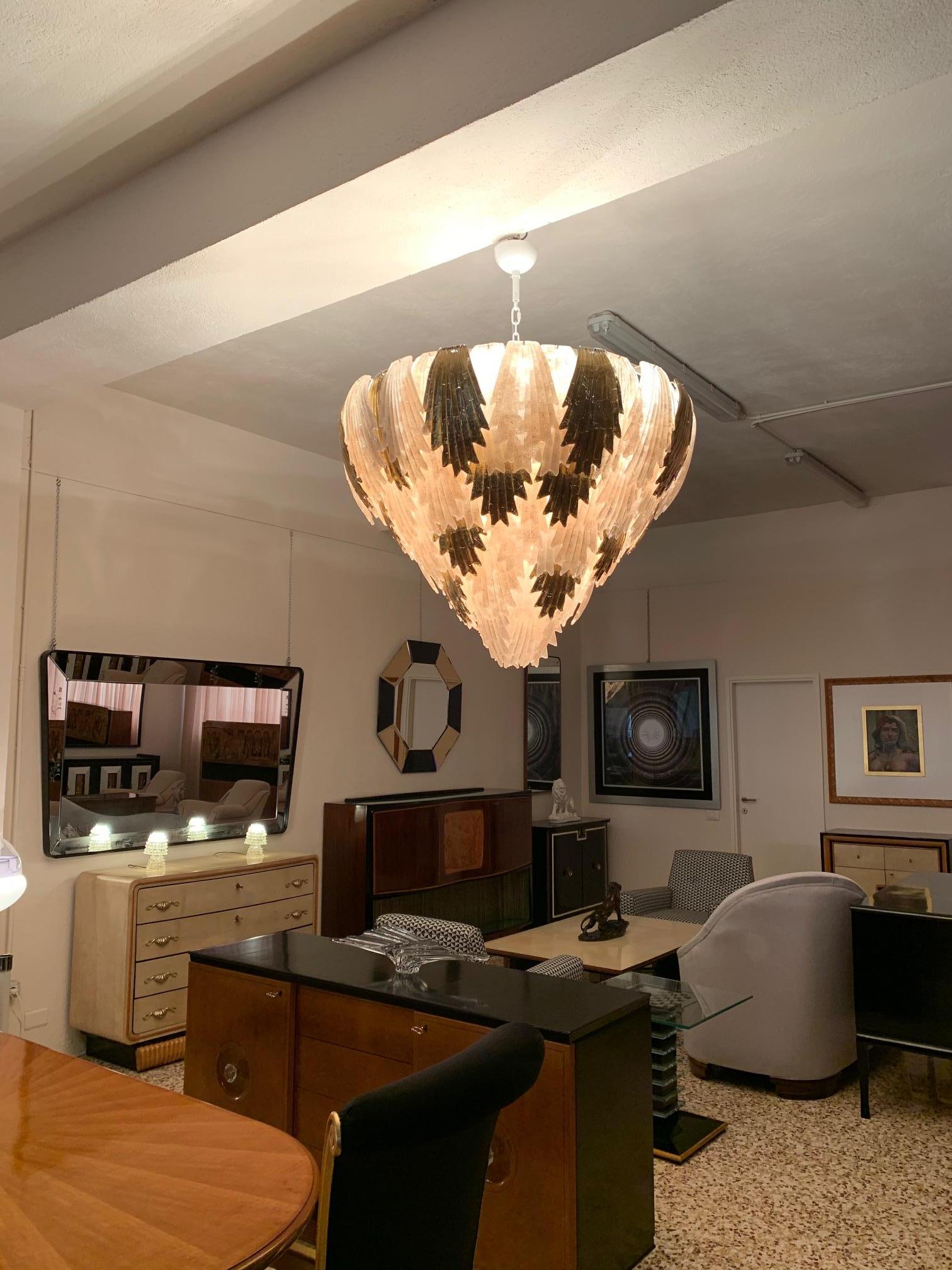 Exceptional Art Deco Murano Glass Chandelier For Sale 5