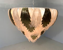 Exceptional Art Deco Murano Glass Chandelier