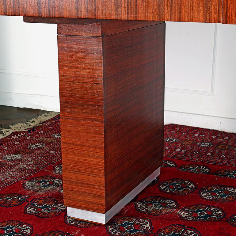 Wood Exceptional Art Deco Rosewood Dining Table For Sale