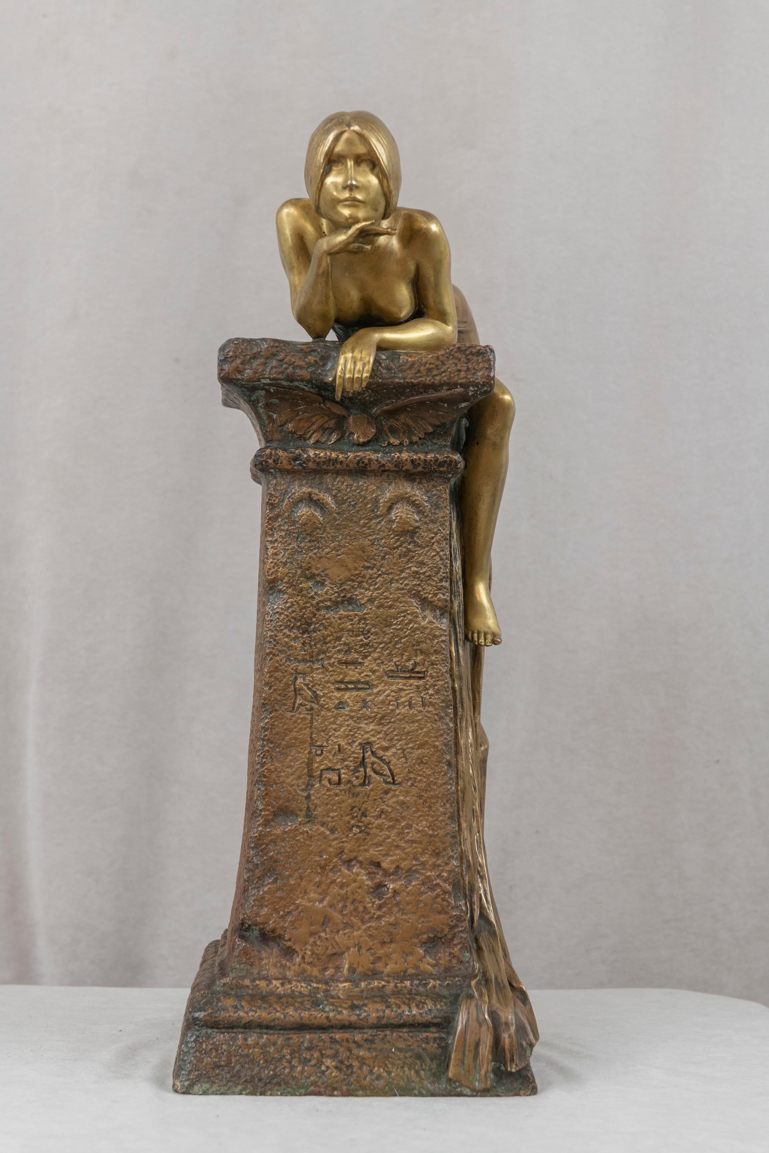 Exceptional Art Nouveau Bronze Sculpture, by Louis Chalon 5