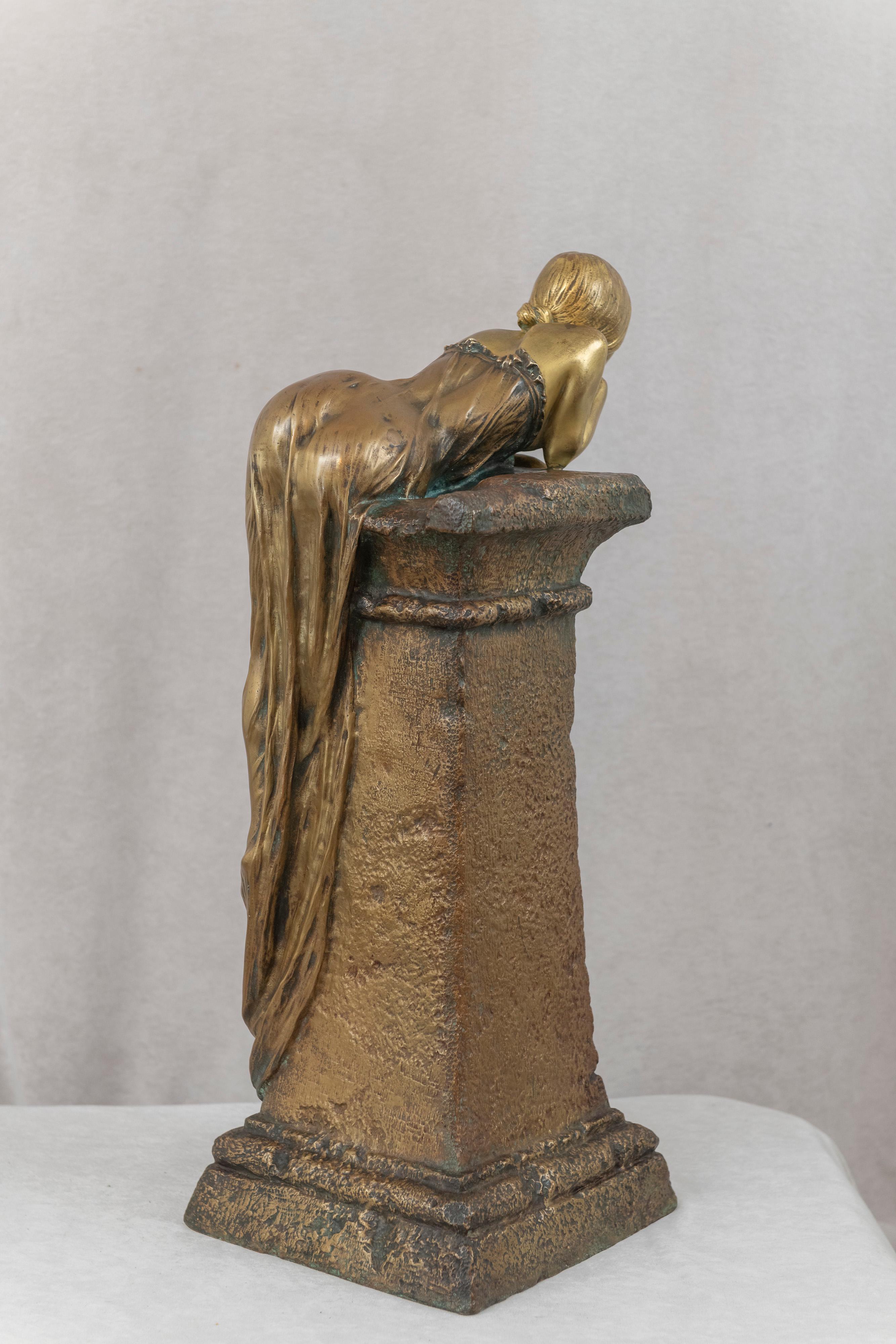 Exceptional Art Nouveau Bronze Sculpture, by Louis Chalon 1