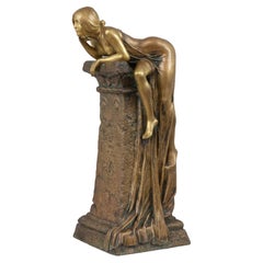 Exceptionnelle sculpture en bronze Art nouveau, de Louis Chalon