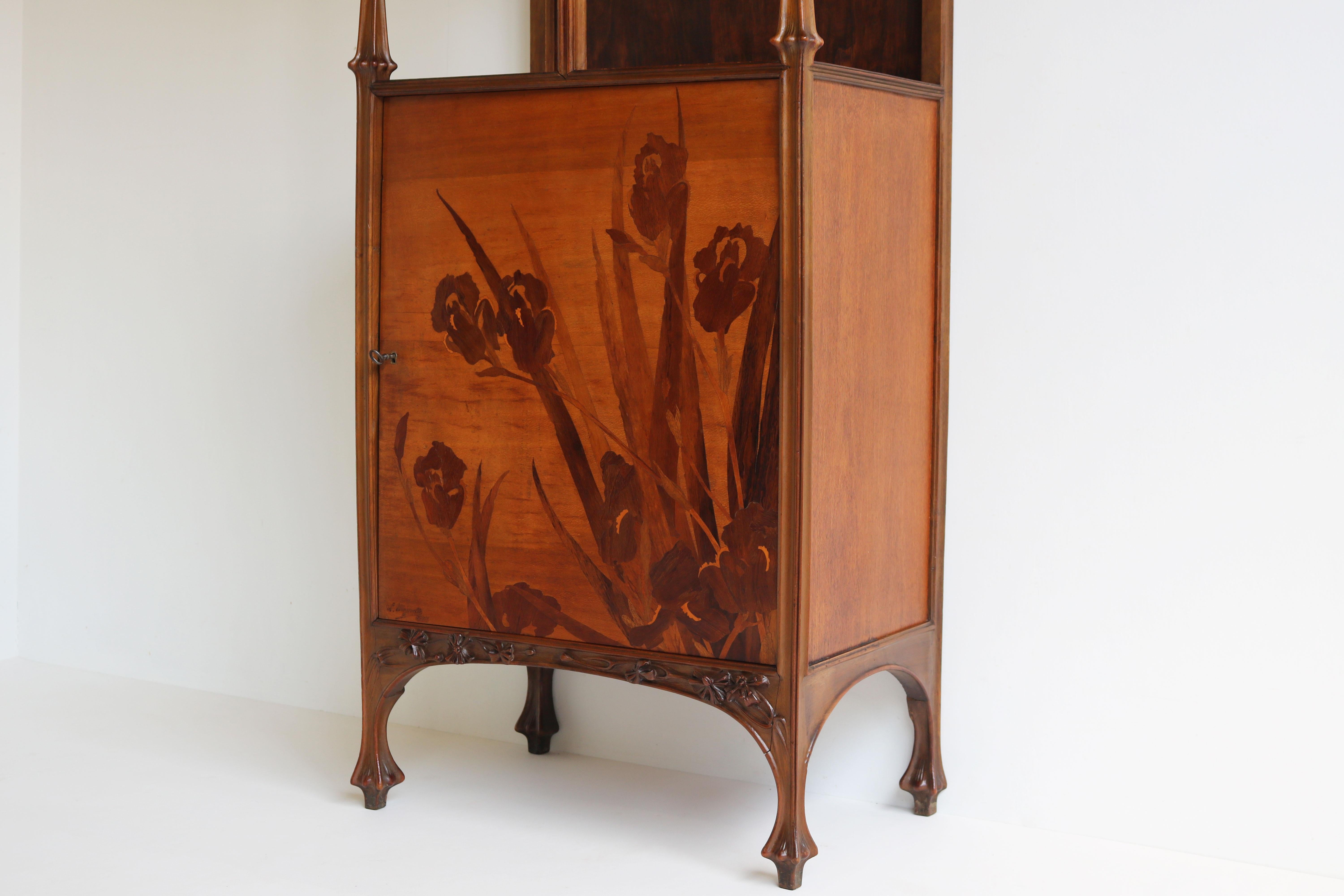Exceptionnel meuble de rangement Art Nouveau de Louis Majorelle 1900 antique français Nancy  en vente 3