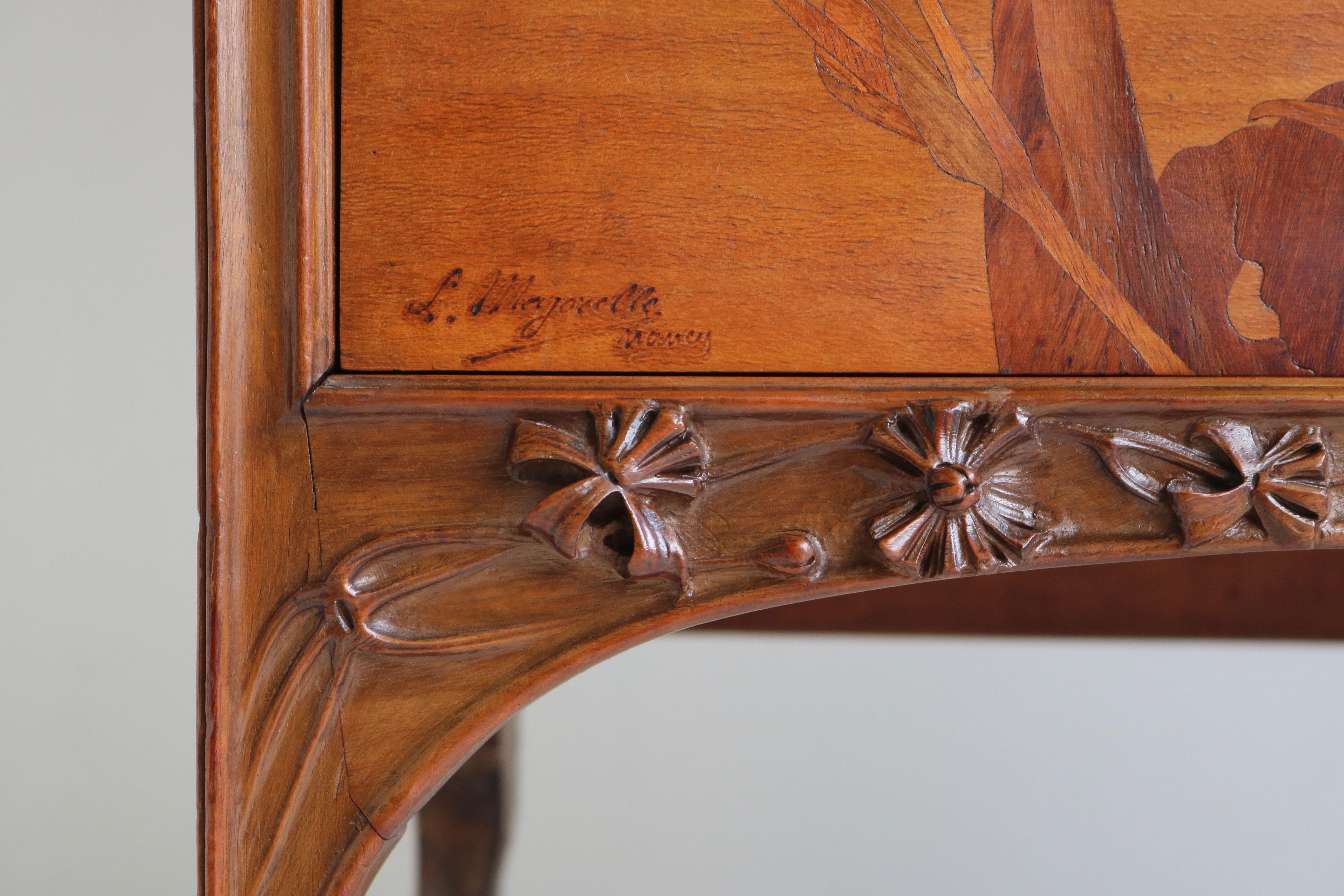 Exceptionnel meuble de rangement Art Nouveau de Louis Majorelle 1900 antique français Nancy  en vente 7
