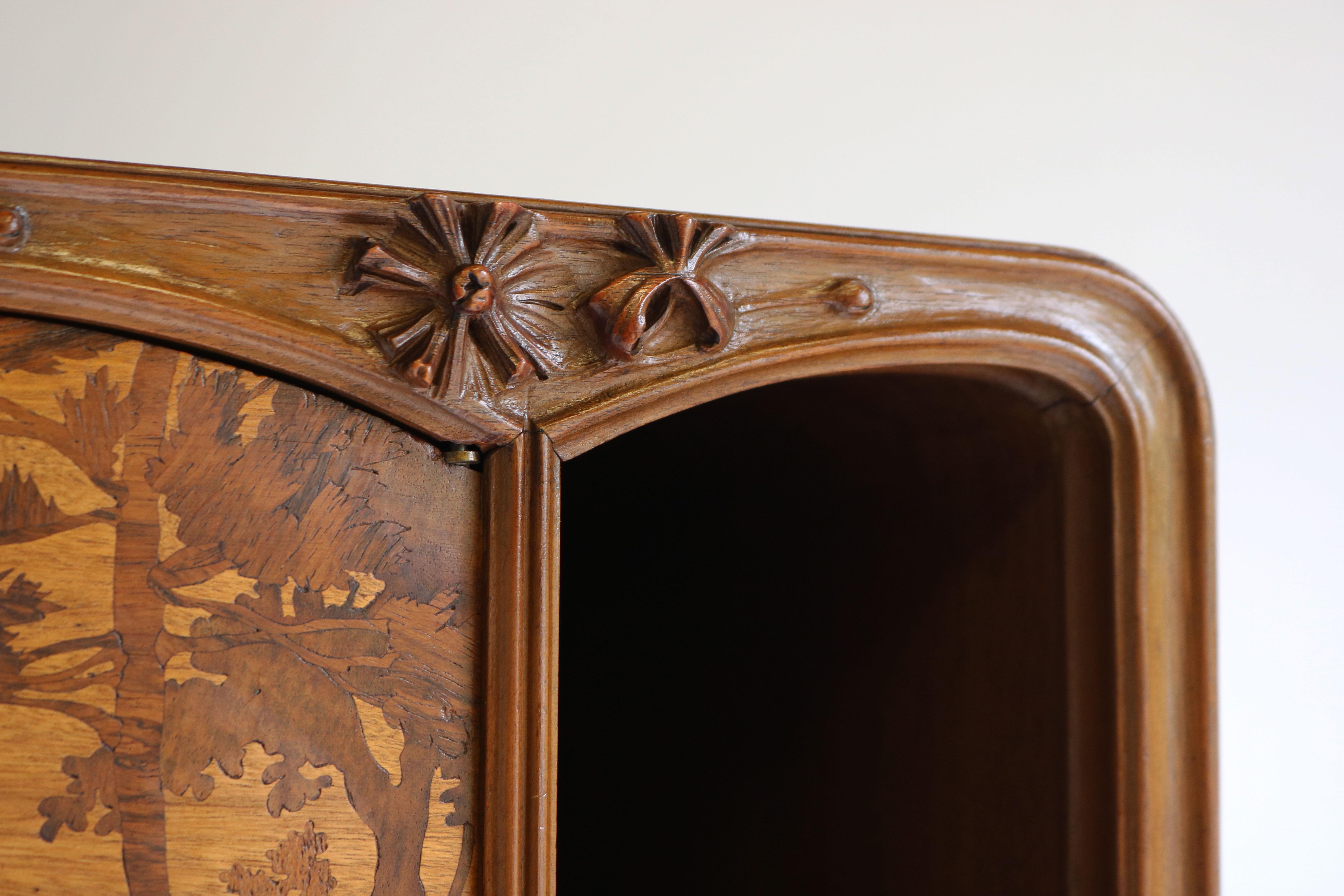 Exceptionnel meuble de rangement Art Nouveau de Louis Majorelle 1900 antique français Nancy  en vente 8