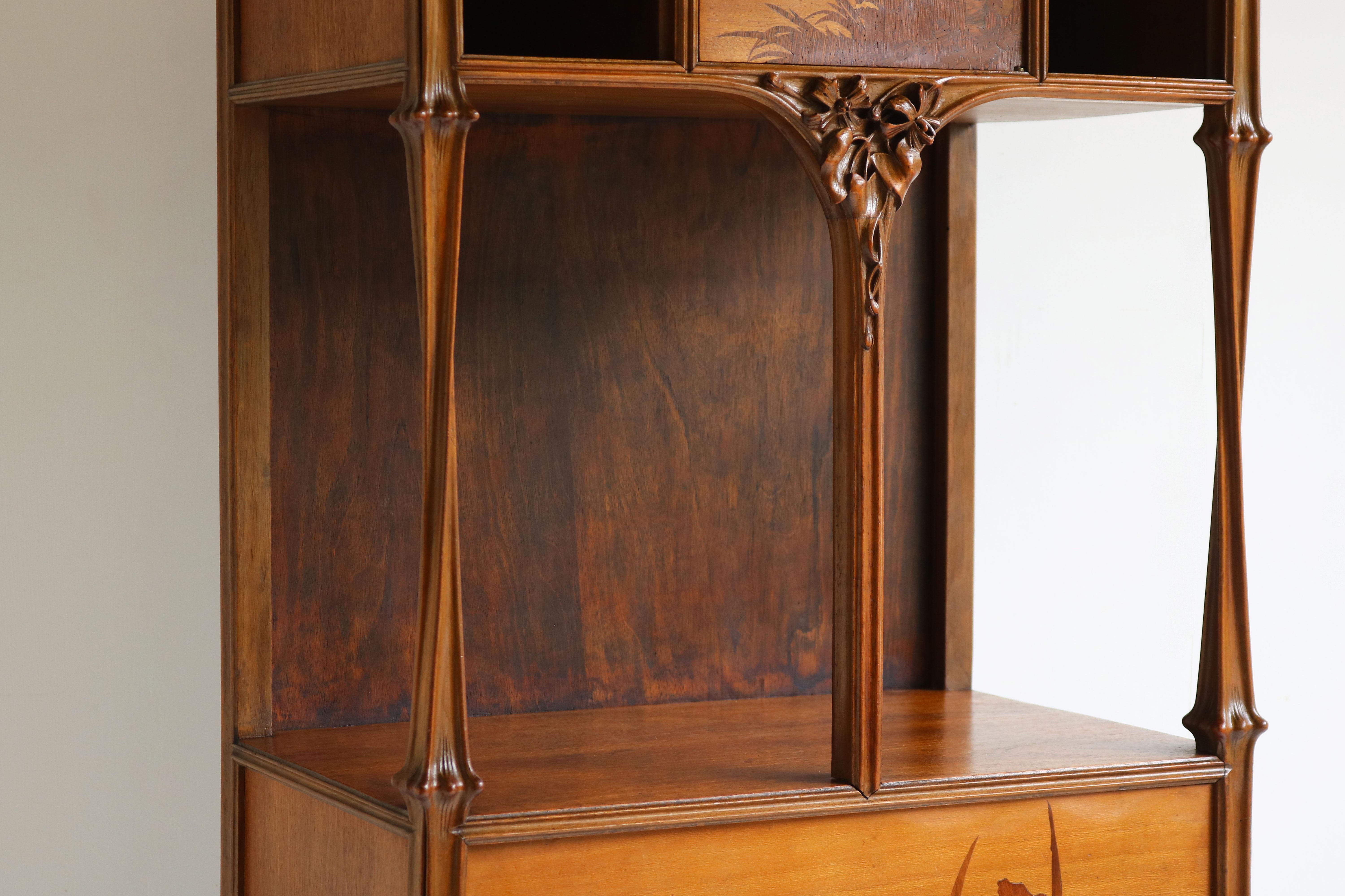Early 20th Century Exceptional Art Nouveau Cabinet by Louis Majorelle 1900 French Antique Nancy
