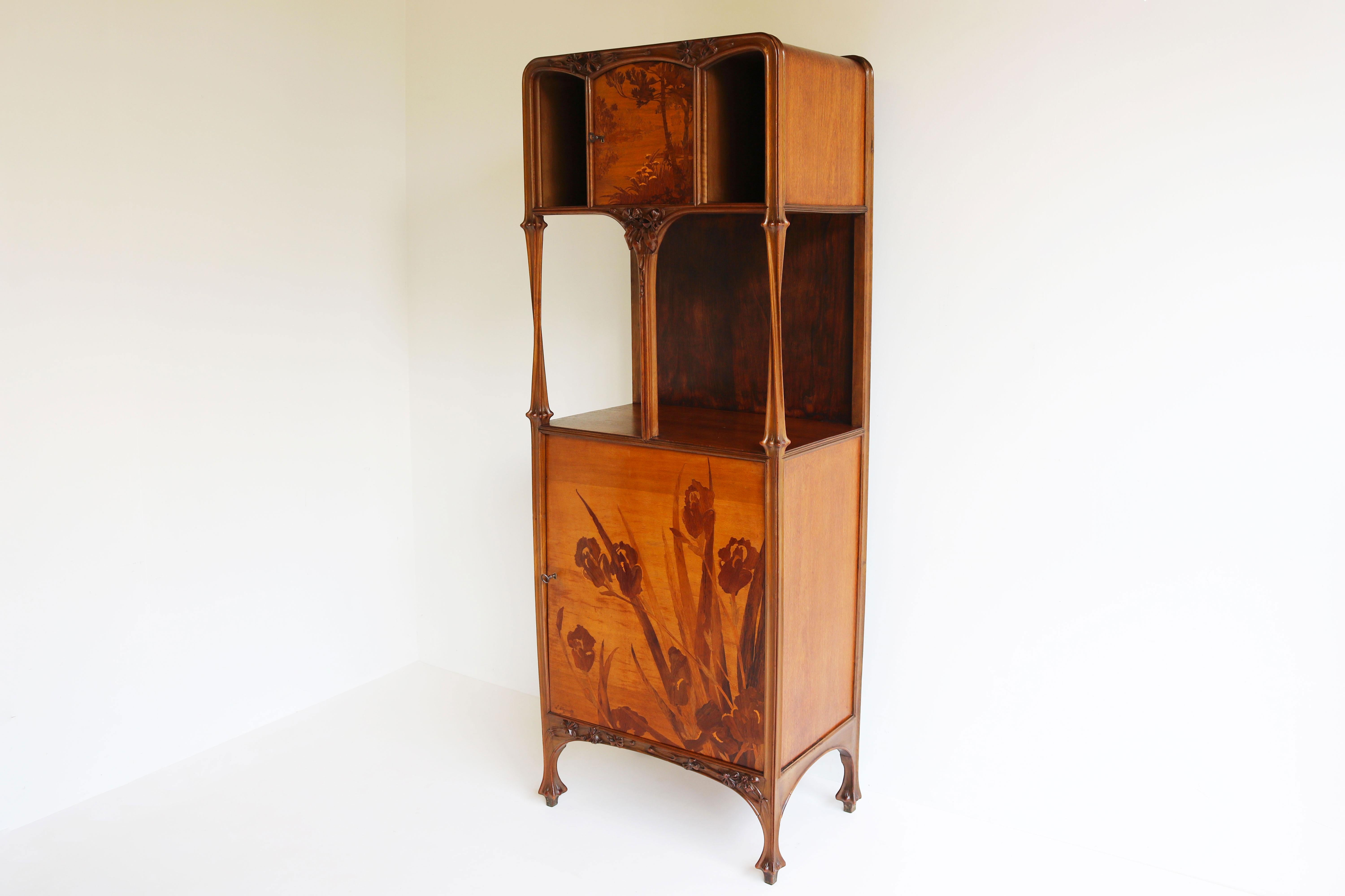 Exceptional Art Nouveau Cabinet by Louis Majorelle 1900 French Antique Nancy For Sale 2
