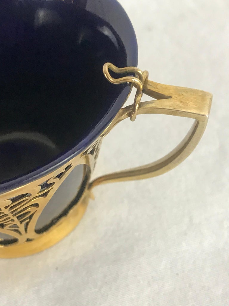 Exceptional Art Nouveau Demitasse Coffee Set, English Sterling Robert