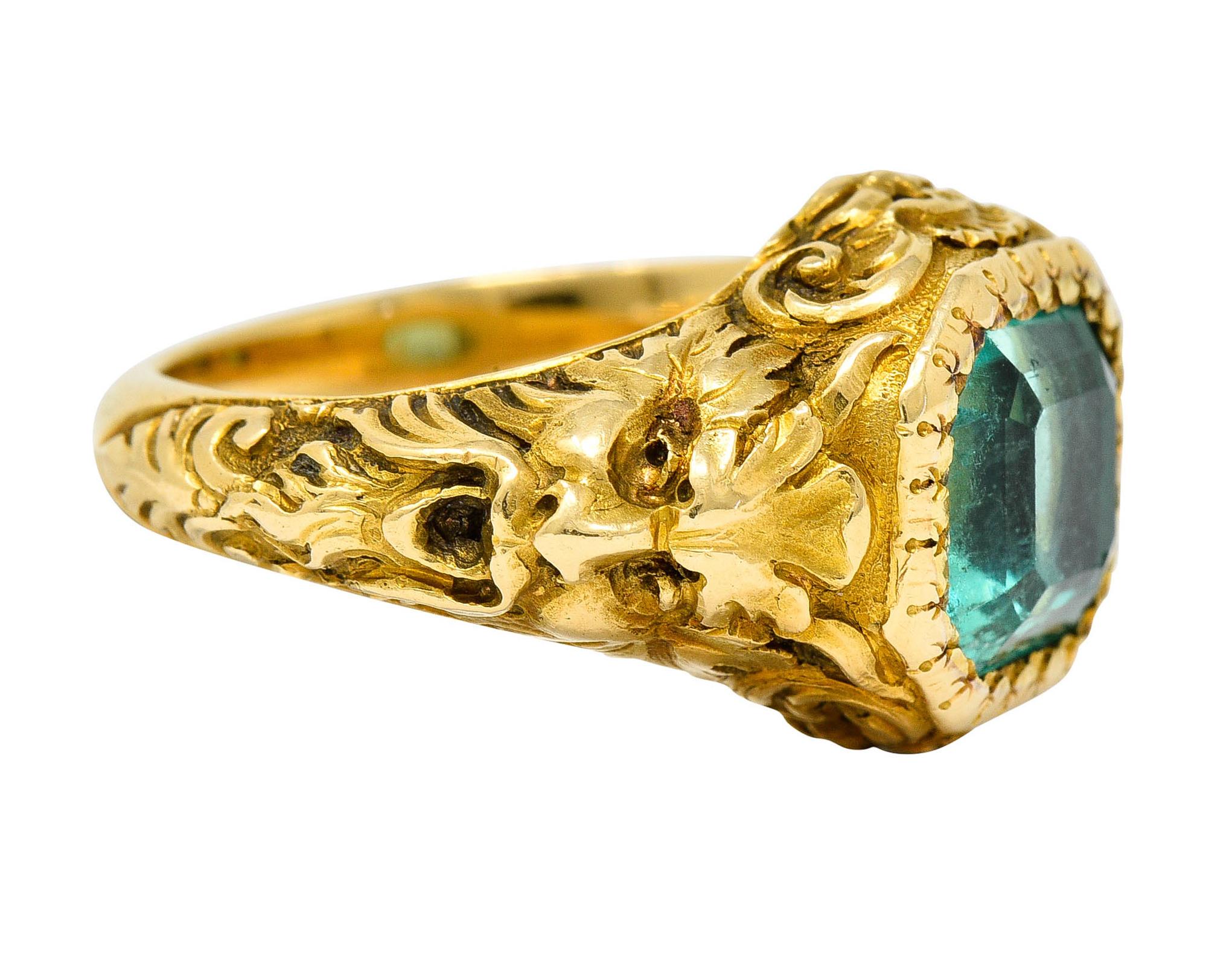 emerald signet ring mens