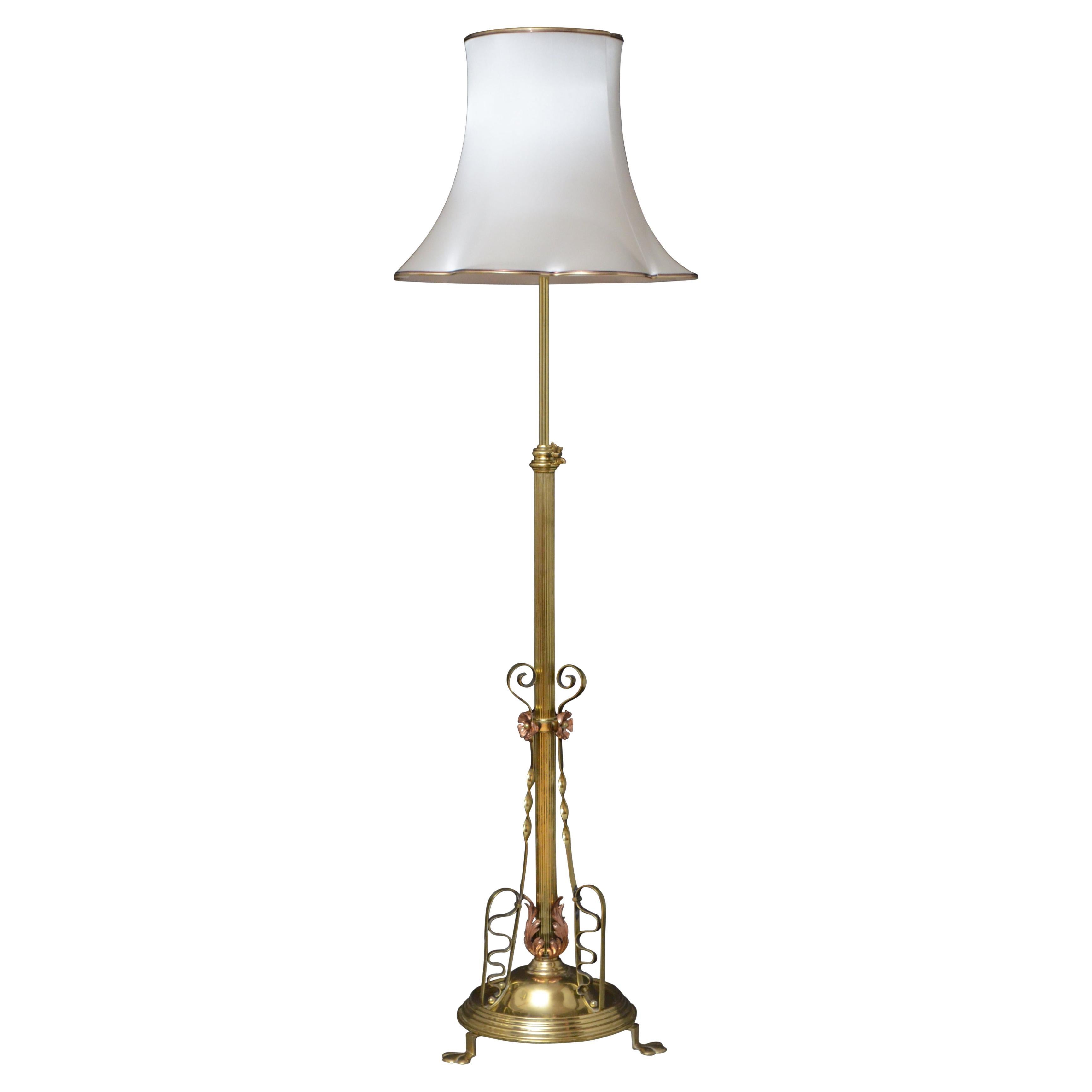 Exceptional Art Nouveau Floor Standard Lamp