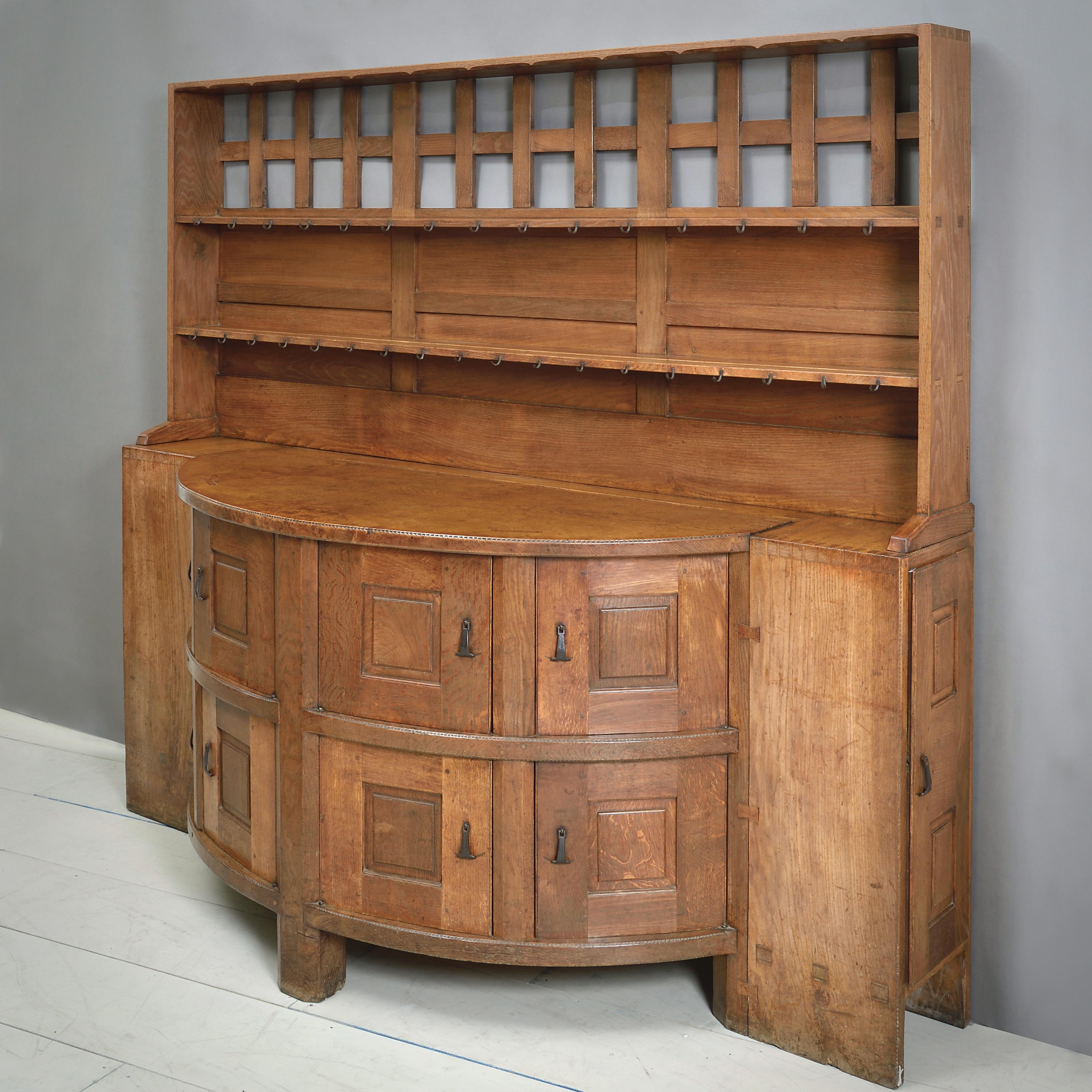 20th Century Exceptional Arts & Crafts Oak Dresser by Sidney Barnsley For Sale