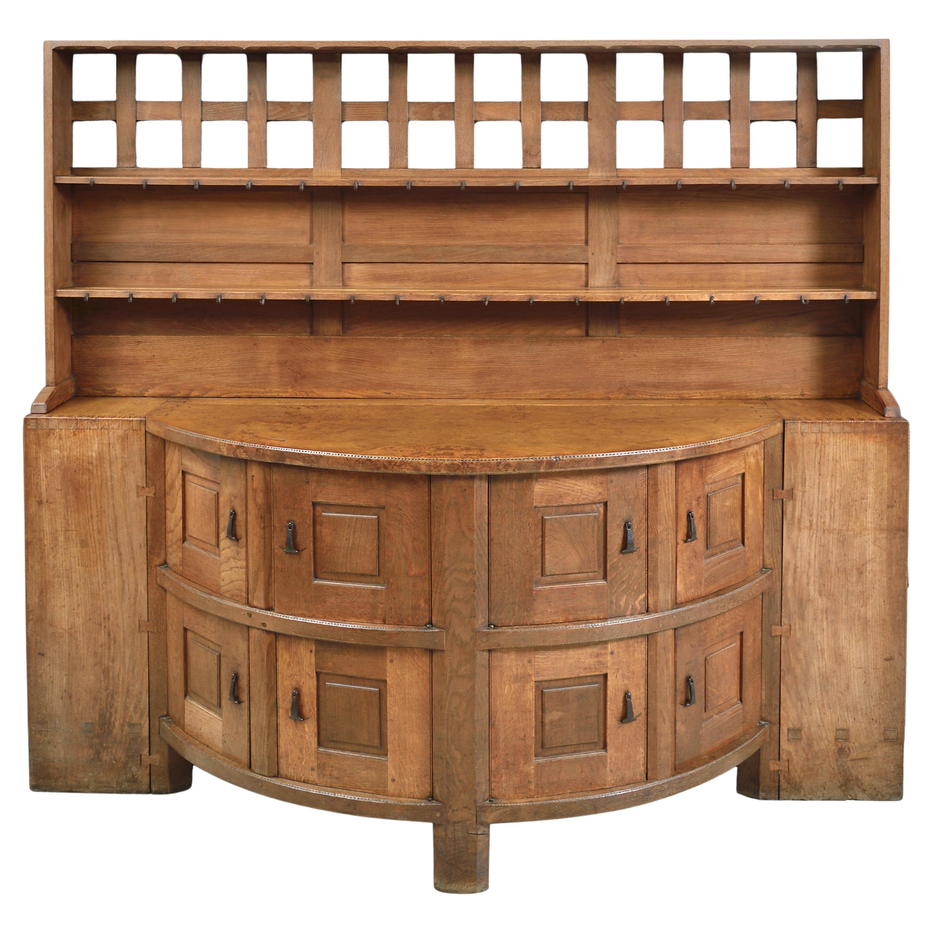 Exceptional Arts & Crafts Oak Dresser by Sidney Barnsley For Sale