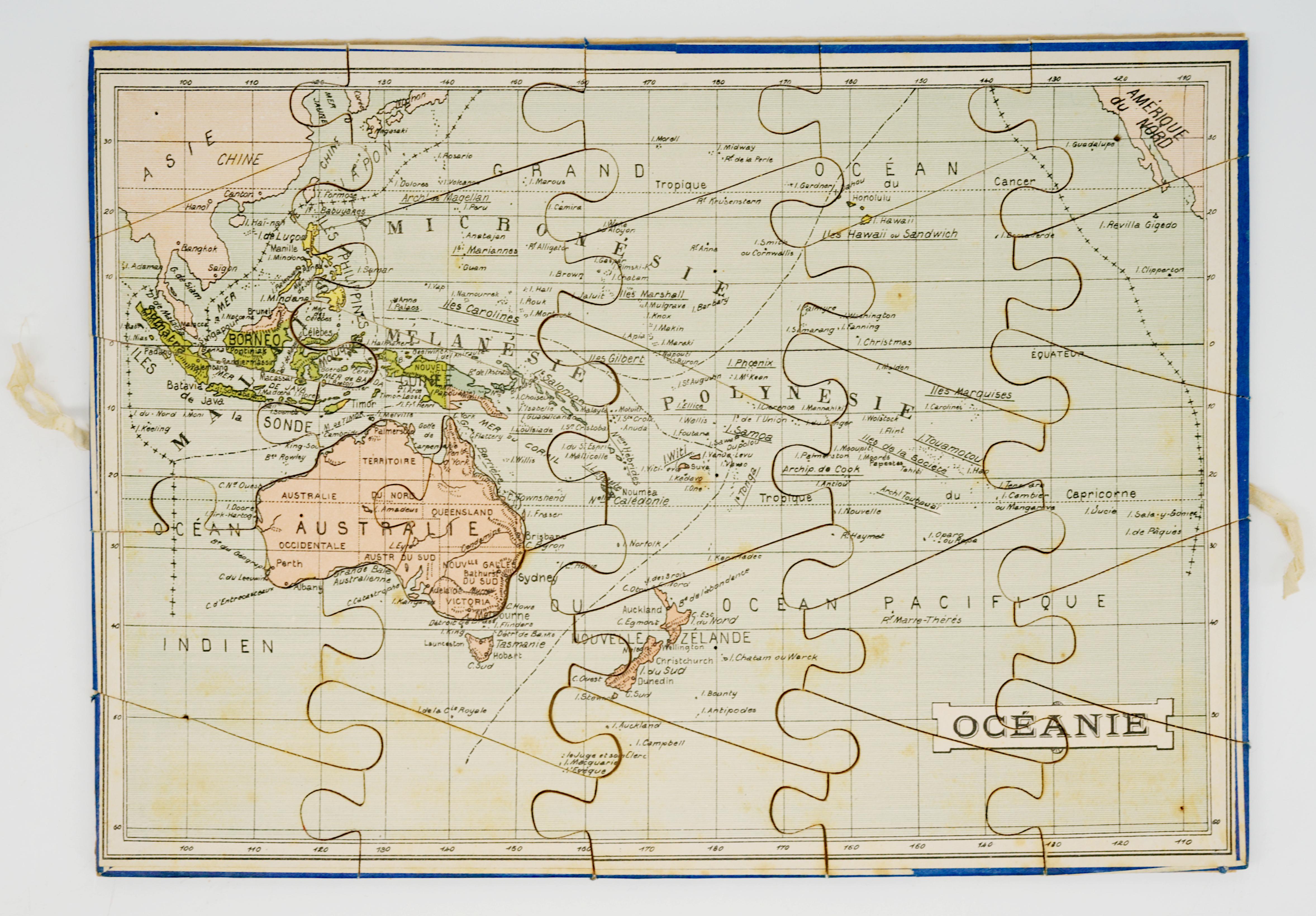 Exceptionnel puzzle Atlas de Léon Saussine, vers 1900 en vente 5