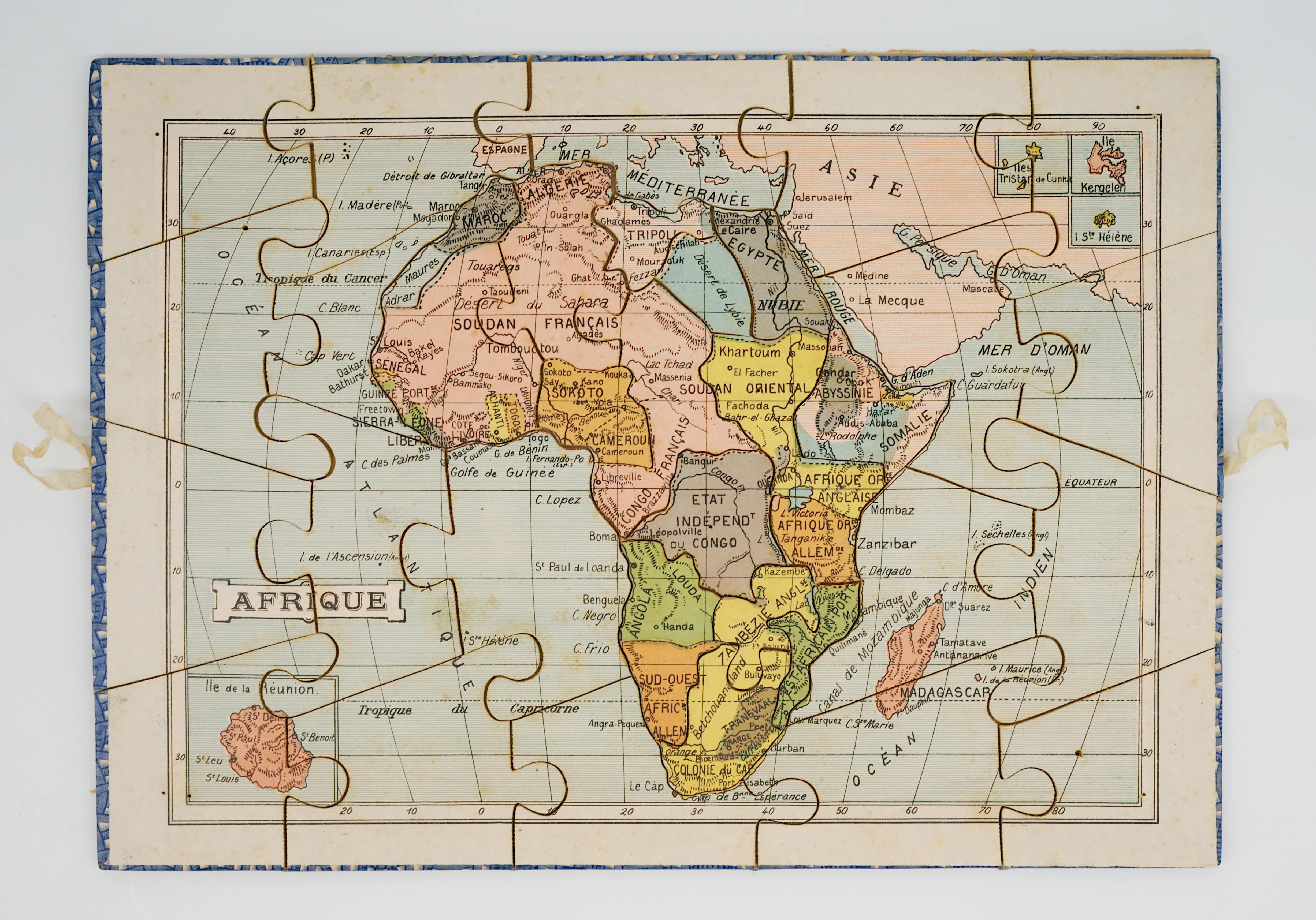 Exceptionnel puzzle Atlas de Léon Saussine, vers 1900 en vente 3
