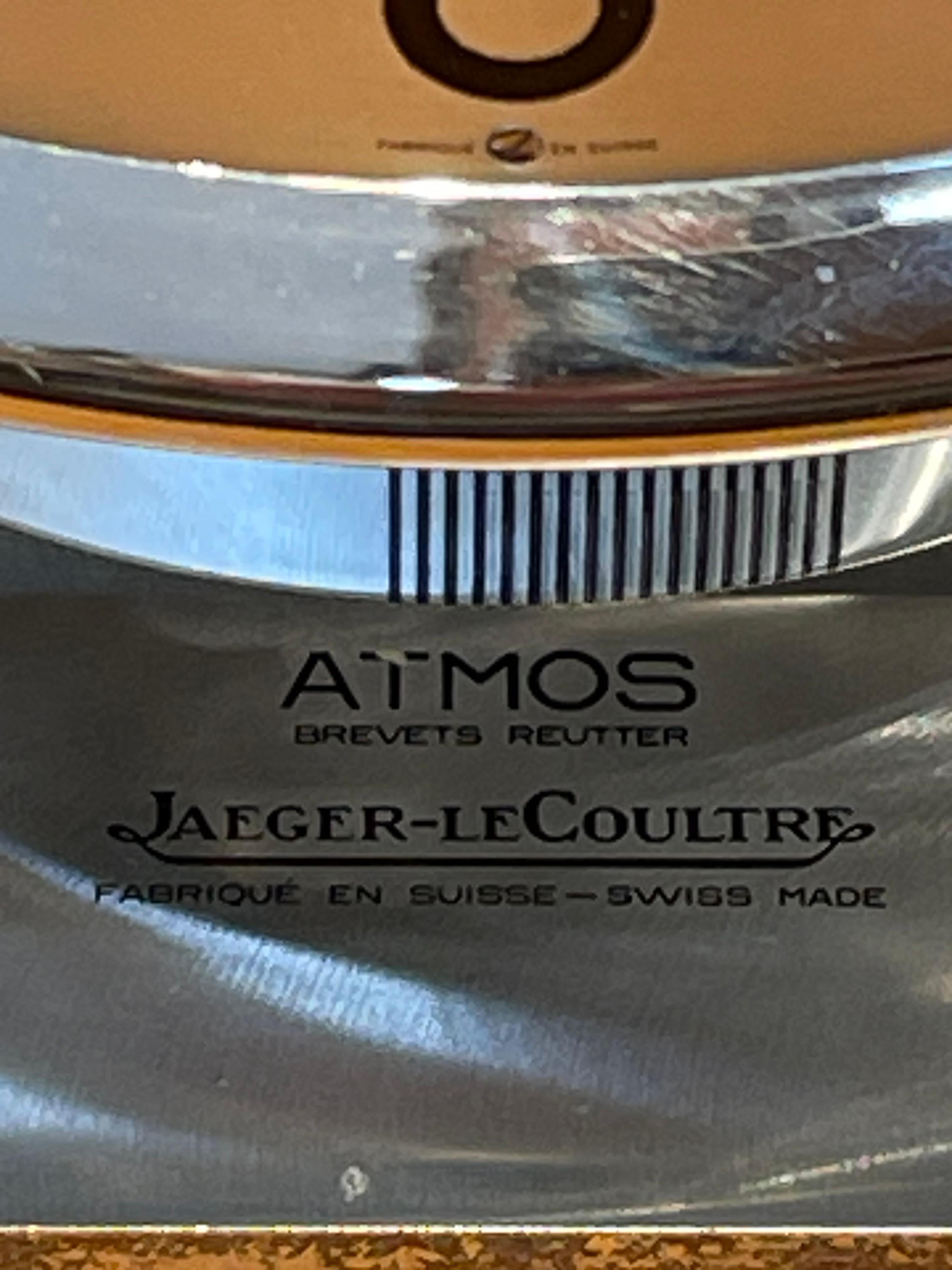 Exceptionnelle horloge de table Atmos de Jaeger-LeCoultre, vers 1940, Suisse en vente 4