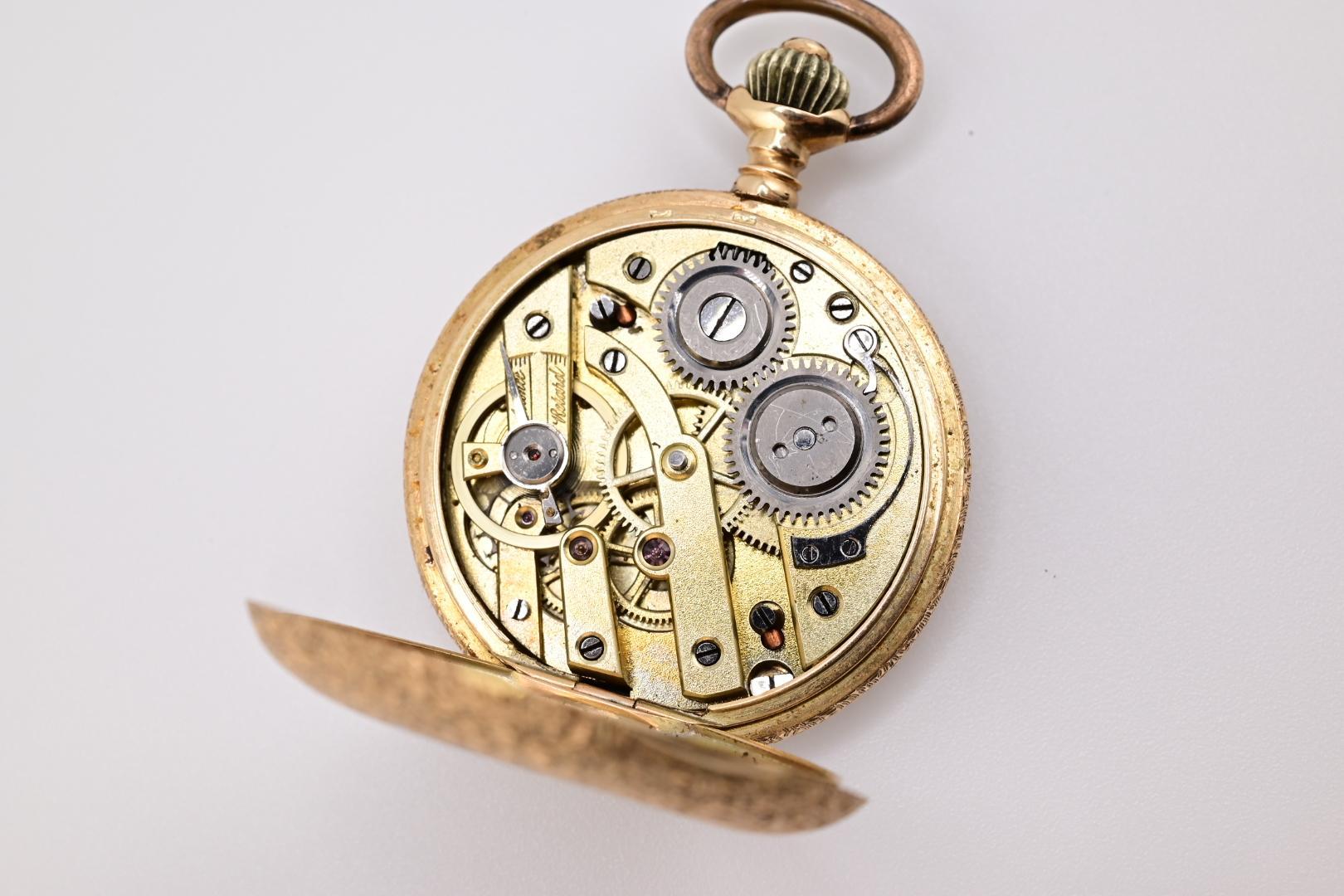 Exceptional Audemars Freres 14K Gold Enamel Pocket Watch 6
