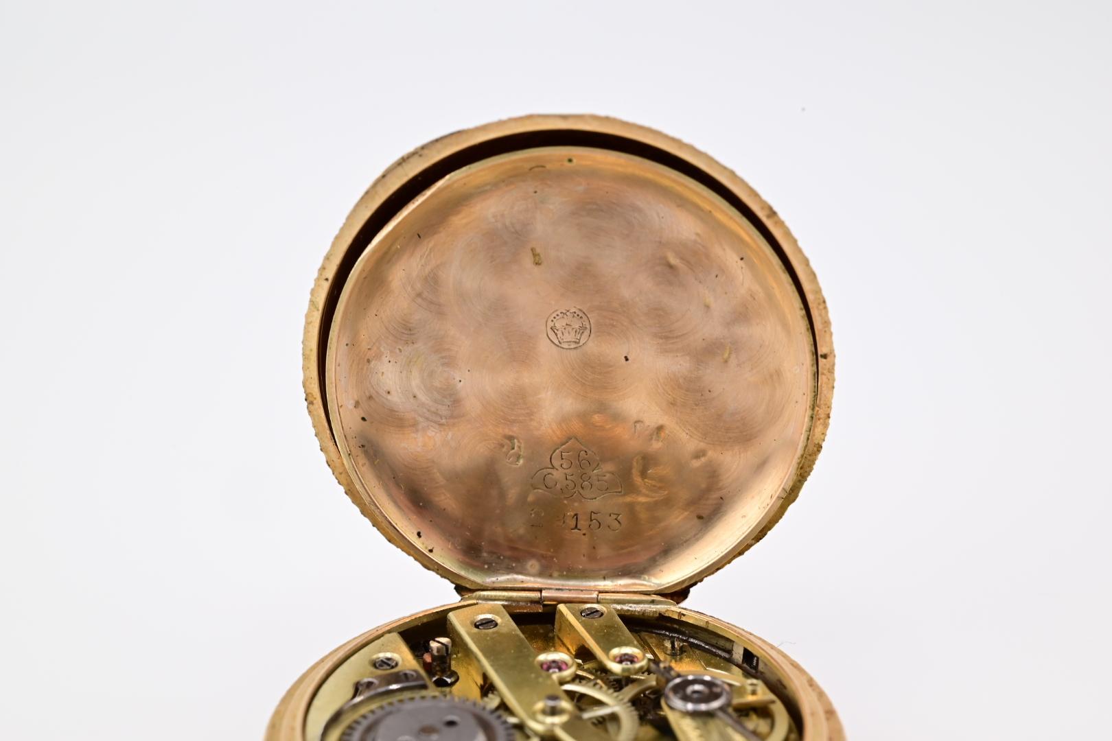 Exceptional Audemars Freres 14K Gold Enamel Pocket Watch 3