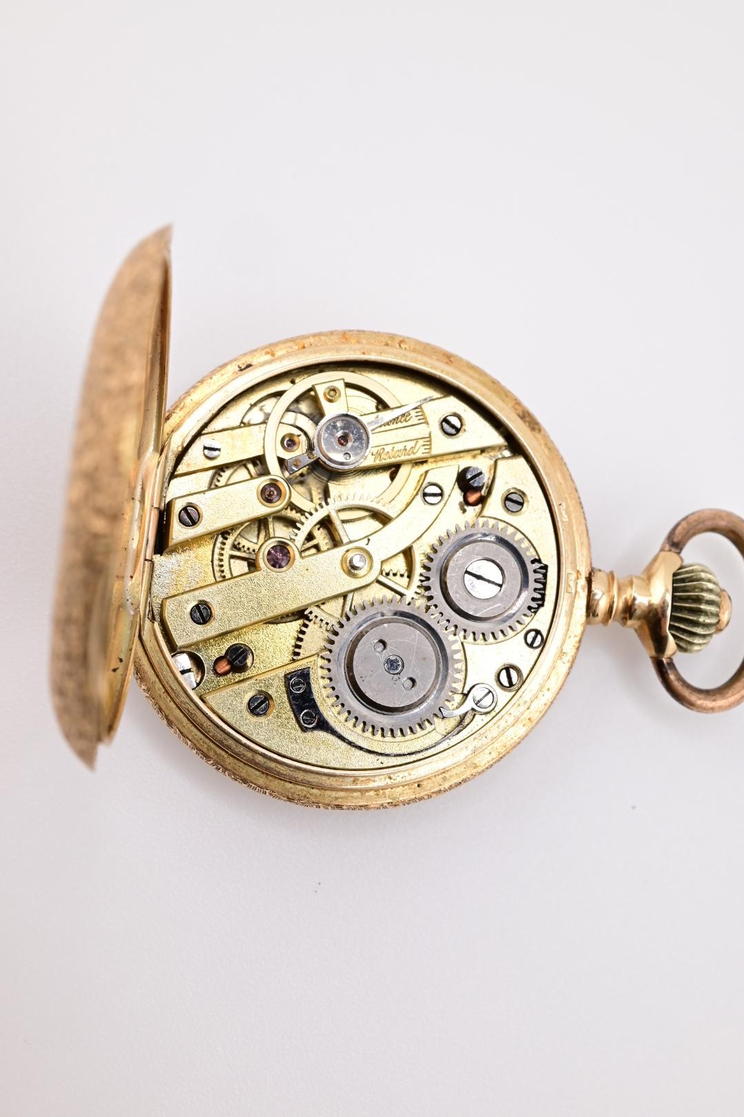 Exceptional Audemars Freres 14K Gold Enamel Pocket Watch 5