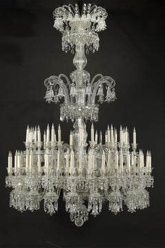 Exceptional Baccarat Chandelier and Its Ten Wall-Lights, France, Circa 1870