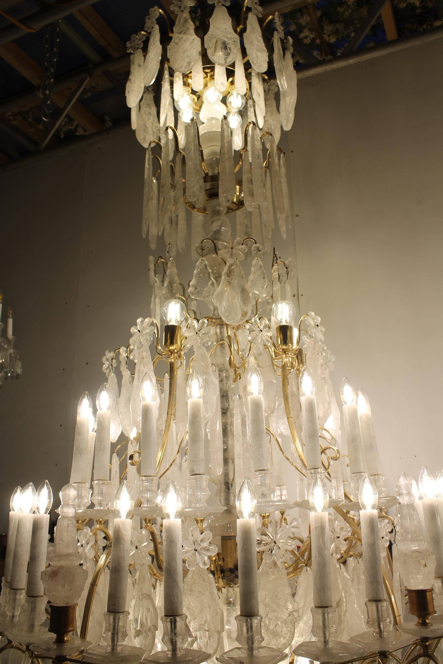 Contemporary Exceptional Baccarat  of rock crystal chandelier  classic  H230Cm  W120cm For Sale