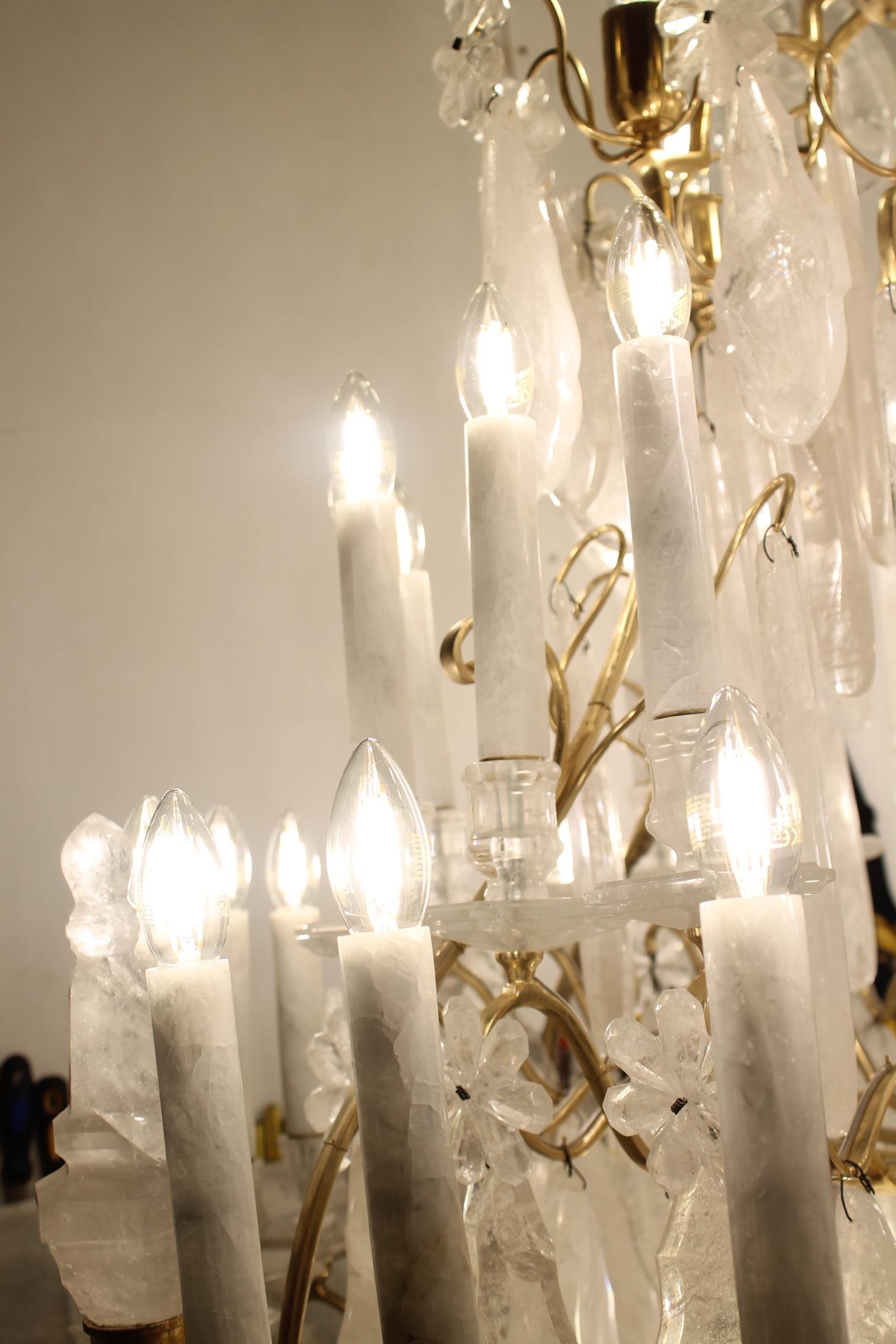 Rock Crystal Exceptional Baccarat  of rock crystal chandelier  classic  H230Cm  W120cm For Sale
