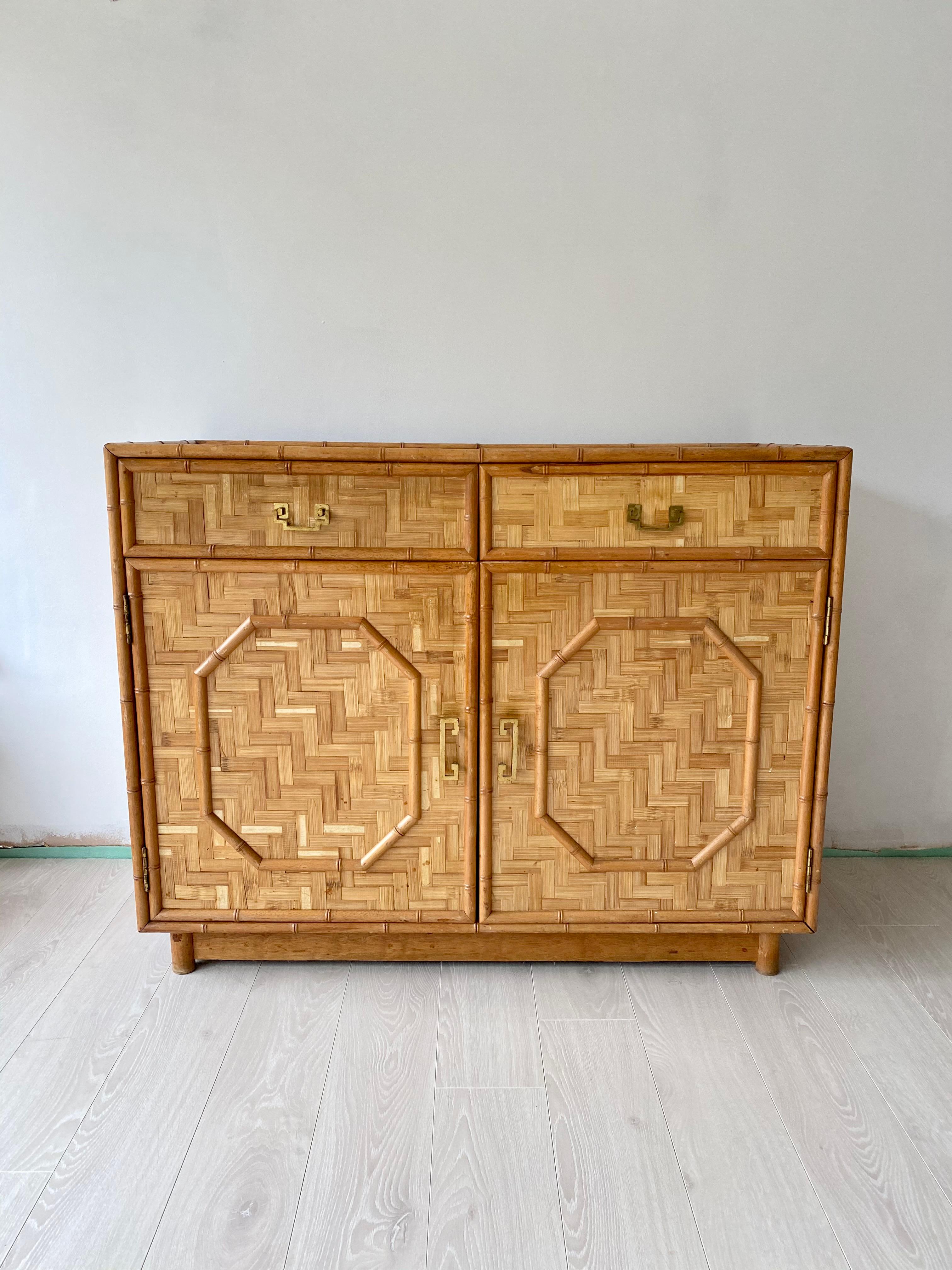 Exceptional Bamboo and Rattan Sideboard 2