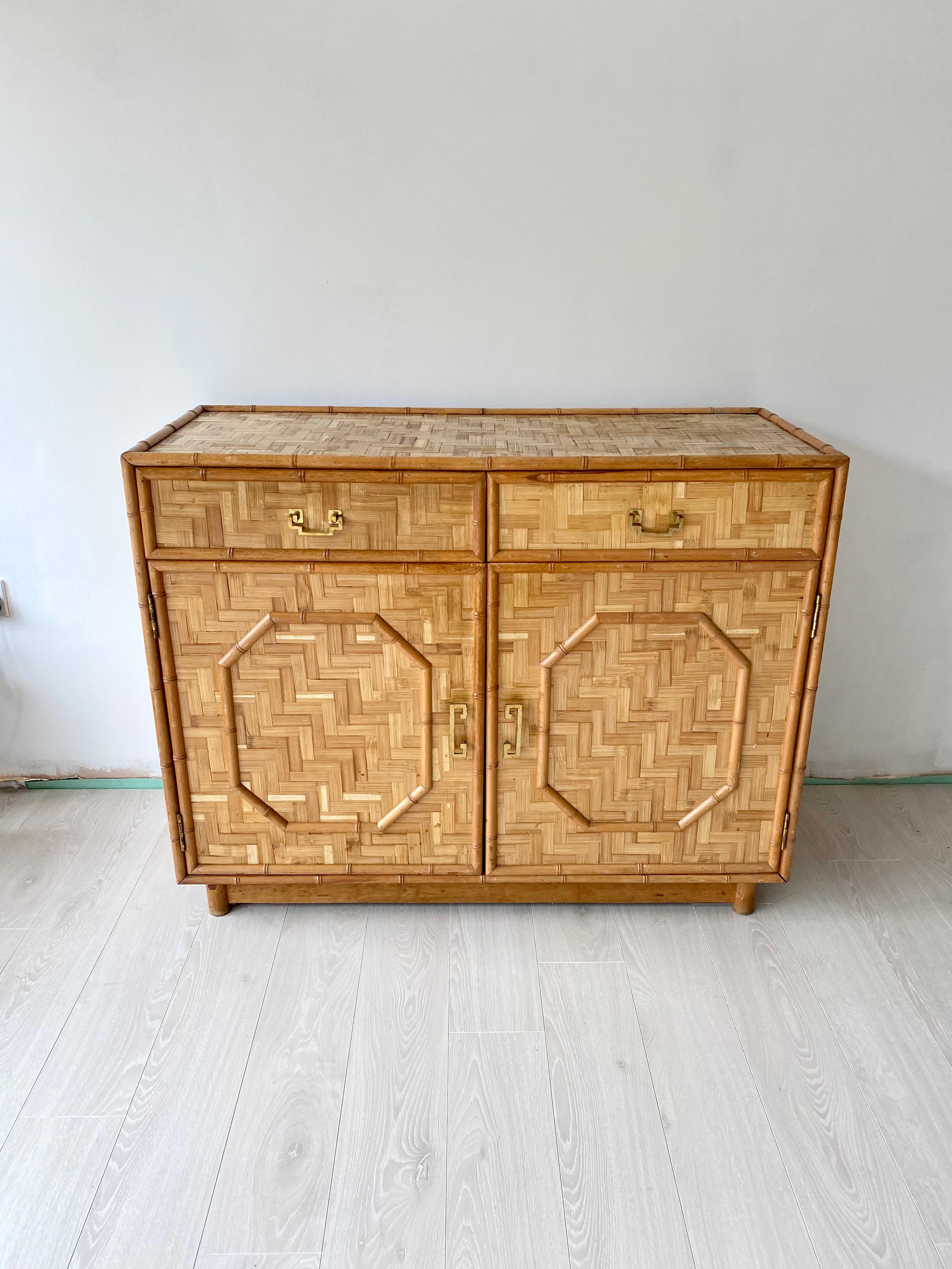 Exceptional Bamboo and Rattan Sideboard 3