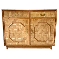 Exceptional Bamboo and Rattan Sideboard