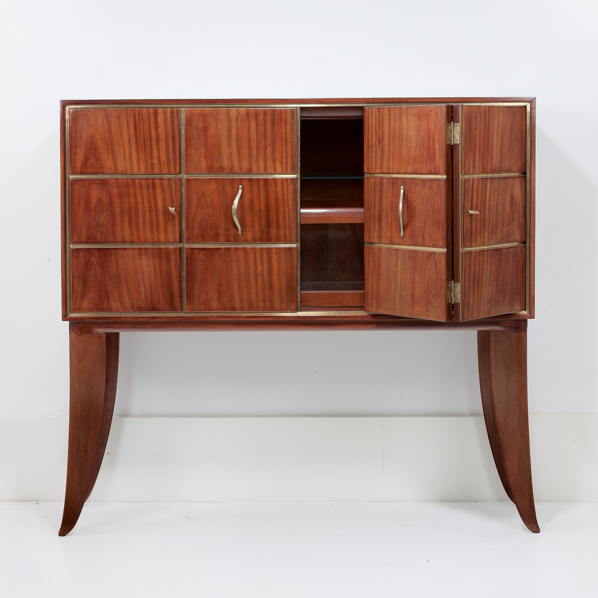 Art déco, italienischer außergewöhnlicher Barschrank von Guglielmo Ulrich (Moderne der Mitte des Jahrhunderts) im Angebot