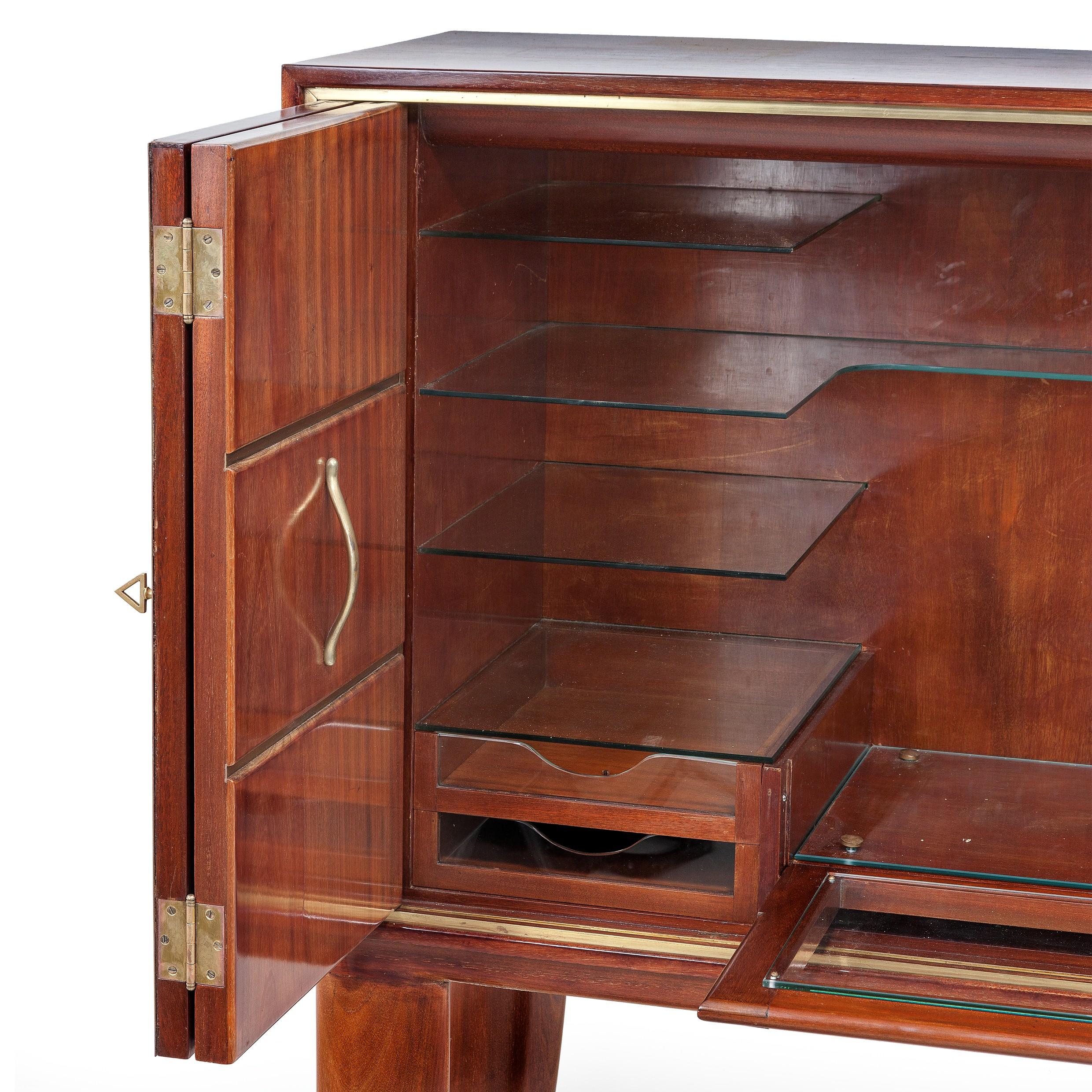 Wood Art Deco, Italian Exceptional Bar Cabinet by Guglielmo Ulrich For Sale