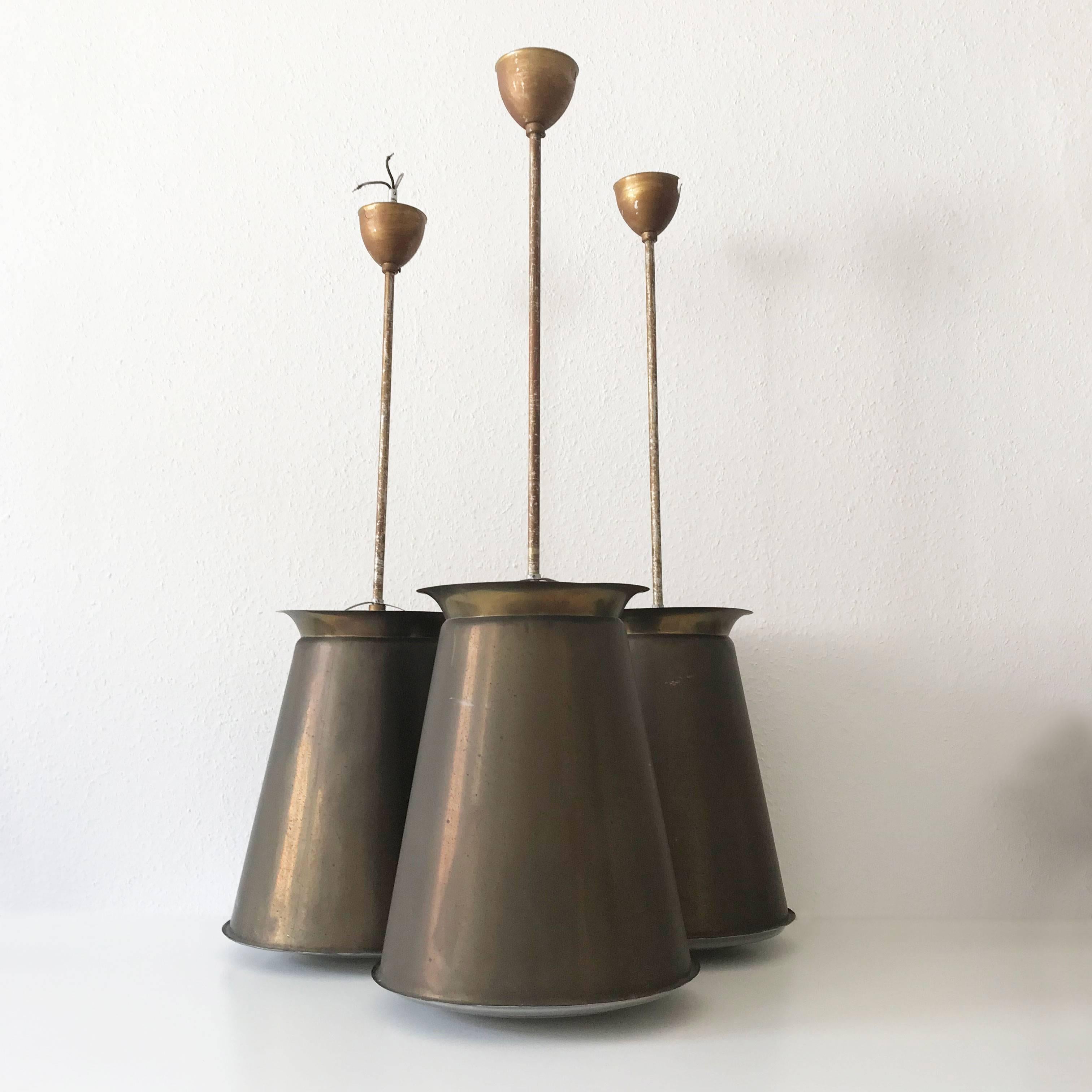 Exceptionnelle lampe suspendue Bauhaus d'Adolf Meyer pour Zeiss Ikon, années 1930, Allemagne en vente 5
