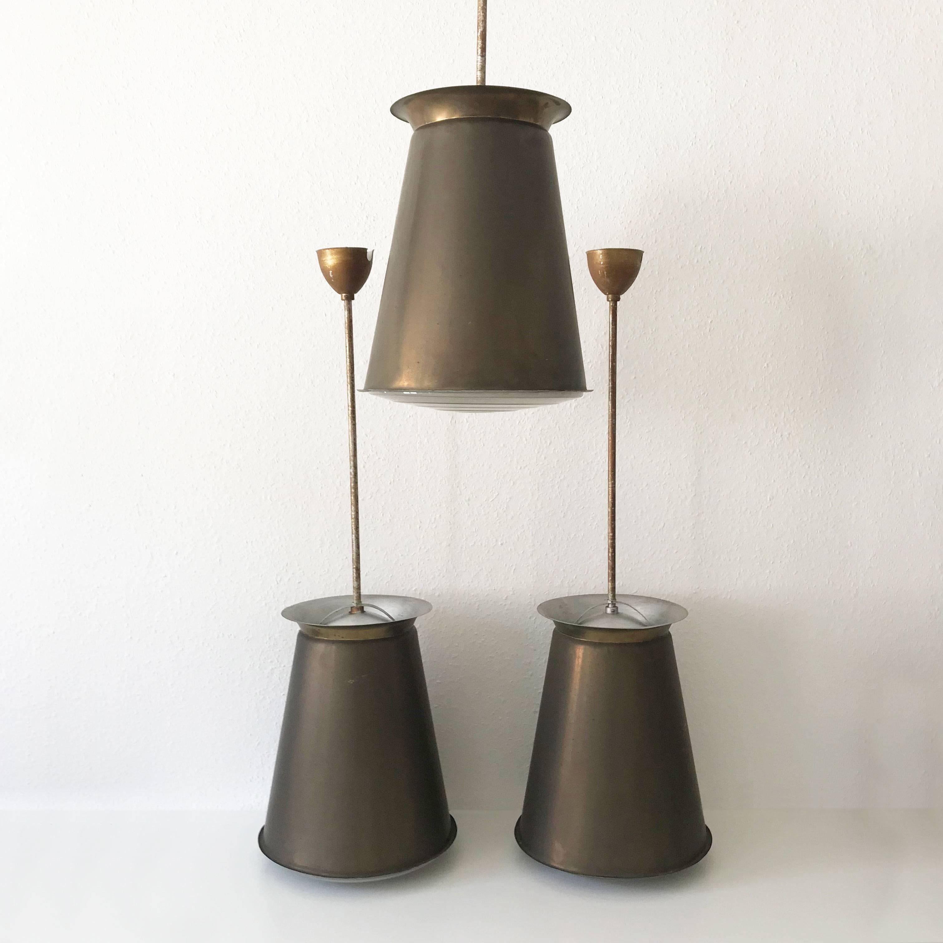 Exceptionnelle lampe suspendue Bauhaus d'Adolf Meyer pour Zeiss Ikon, années 1930, Allemagne en vente 7