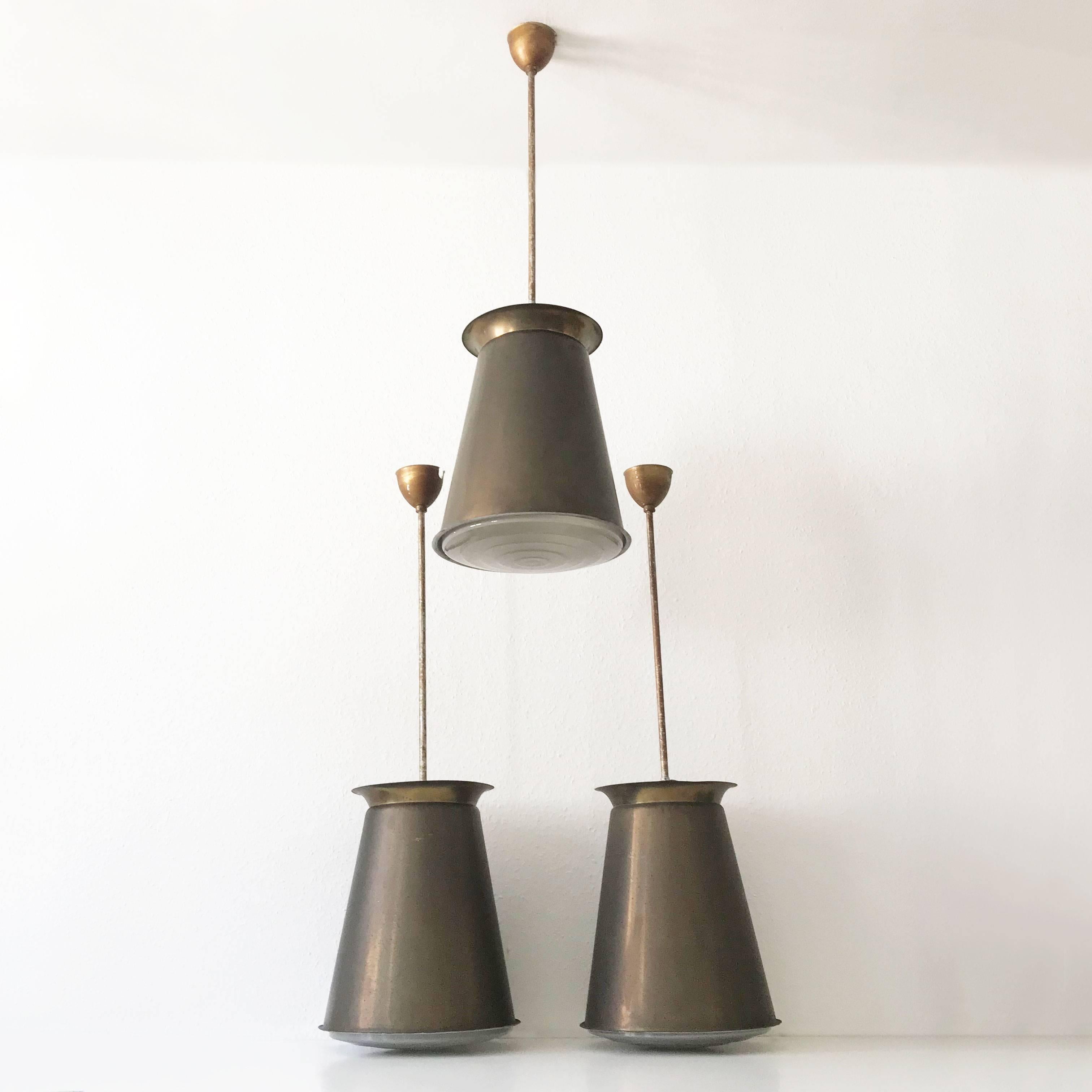 Exceptionnelle lampe suspendue Bauhaus d'Adolf Meyer pour Zeiss Ikon, années 1930, Allemagne en vente 8
