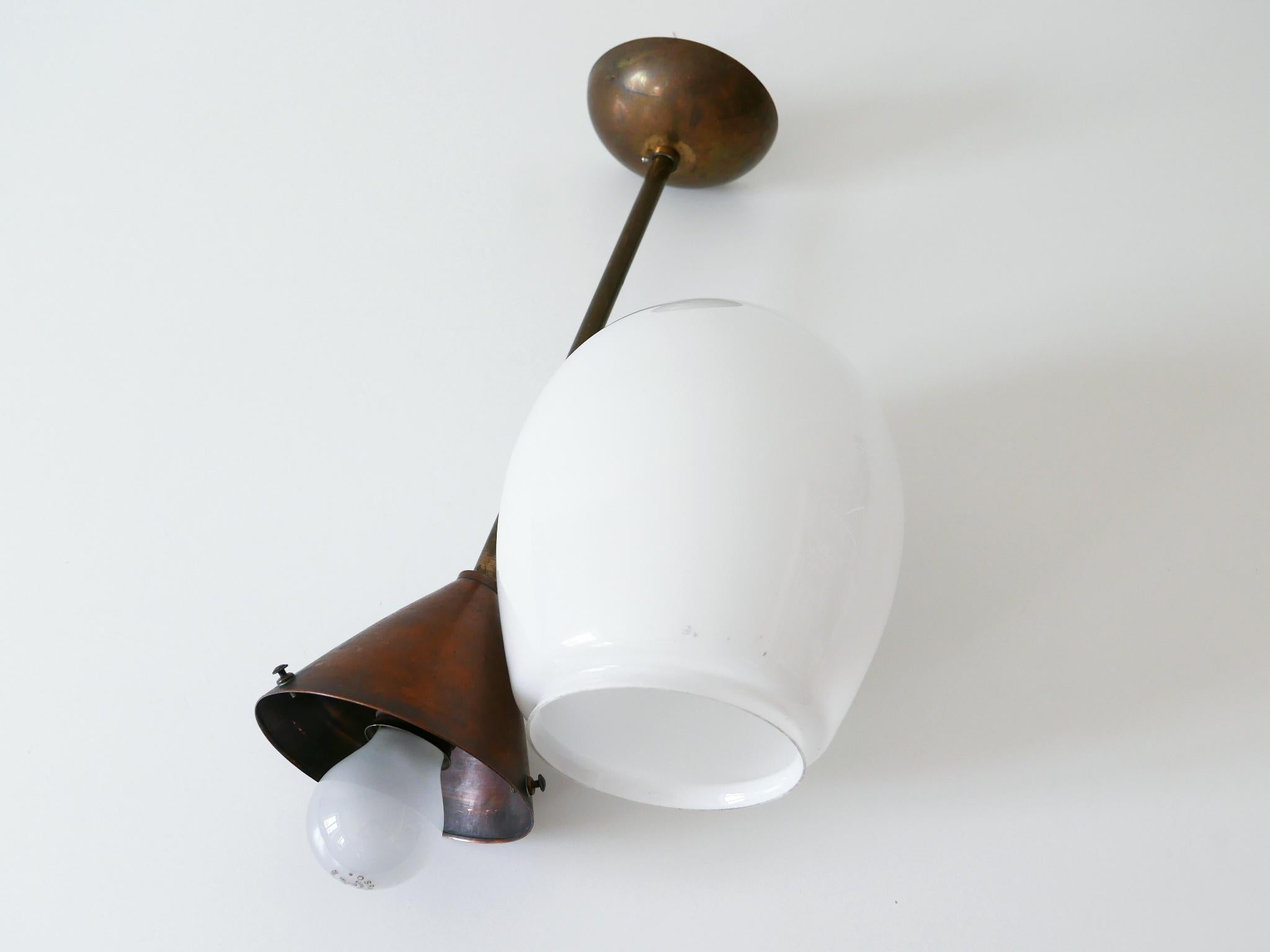 Excepcional lámpara colgante Bauhaus o lámpara colgante de Siemens años 20, Alemania en venta 12
