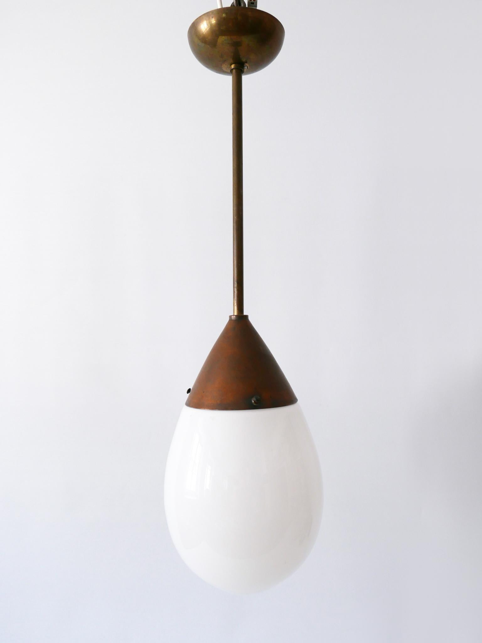 Early 20th Century Exceptional Bauhaus Pendant Lamp or Hanging Light Drop by Siemens 1920s, Germany For Sale