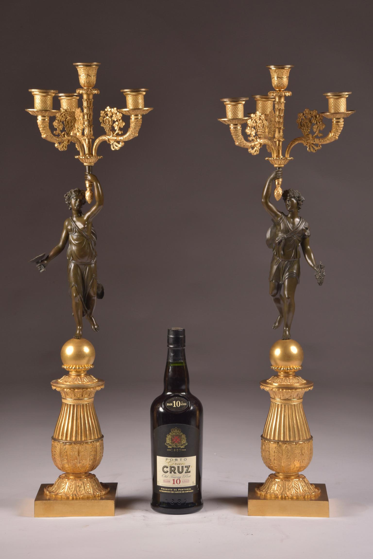 Außergewöhnlich schöner Kandelaber:: Pierre-Philippe Thomire zugeschrieben:: 1810 (Bronze)