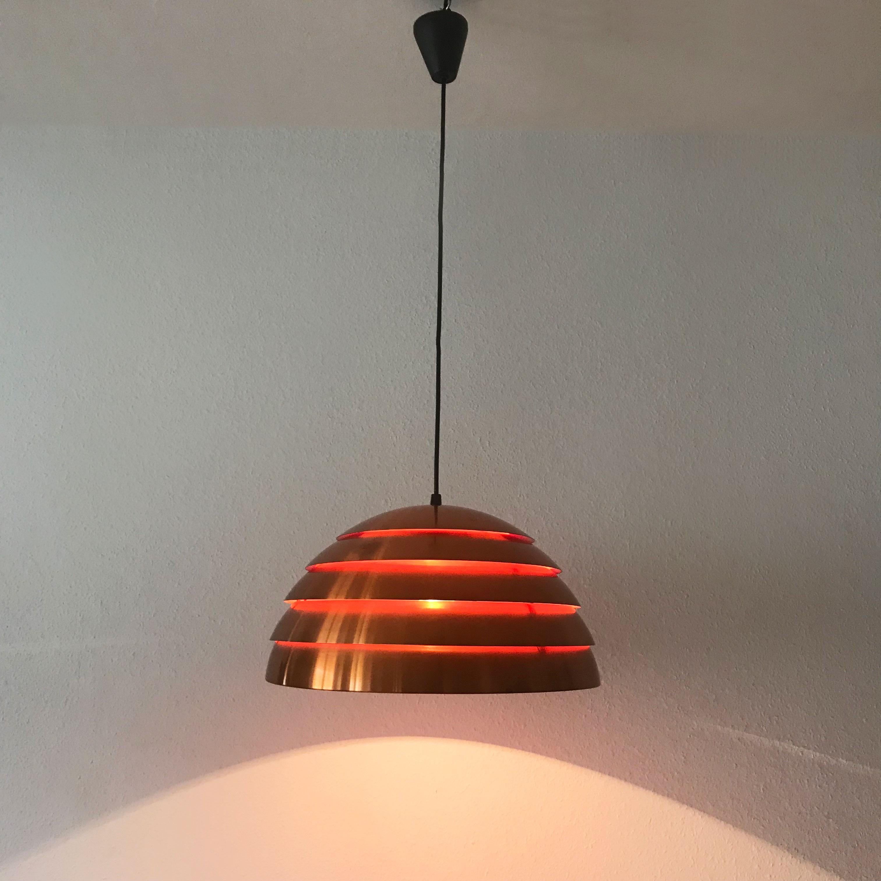 Exceptional Beehive Pendant Lamp by Hans-Agne Jakobsson, Sweden, 1960s For Sale 1