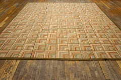 Exceptional Beige Color Modern Style Contemporary Cotton American Hooked Rug