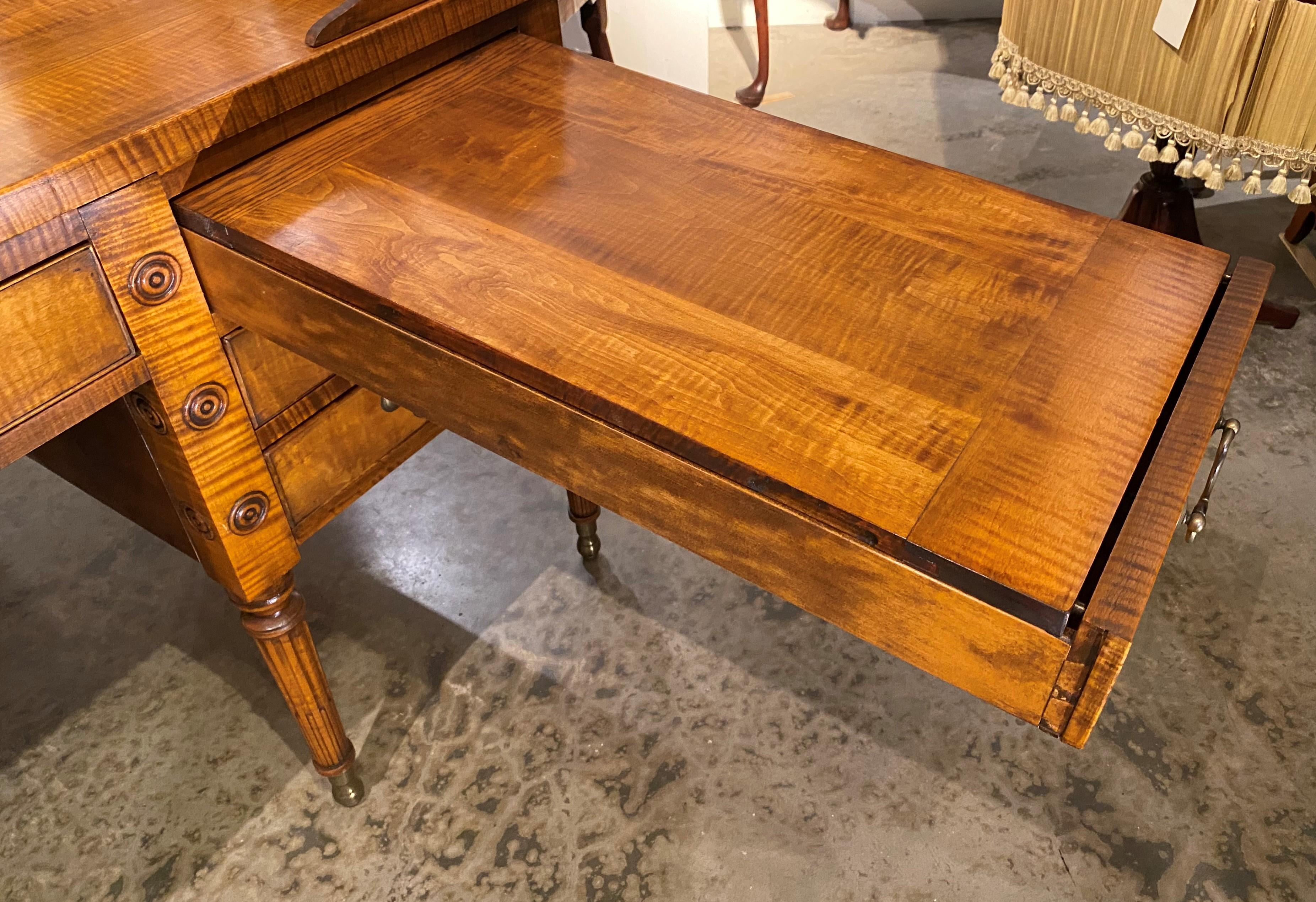 Exceptional Bench Made George Washington Desk in Tiger Maple 6