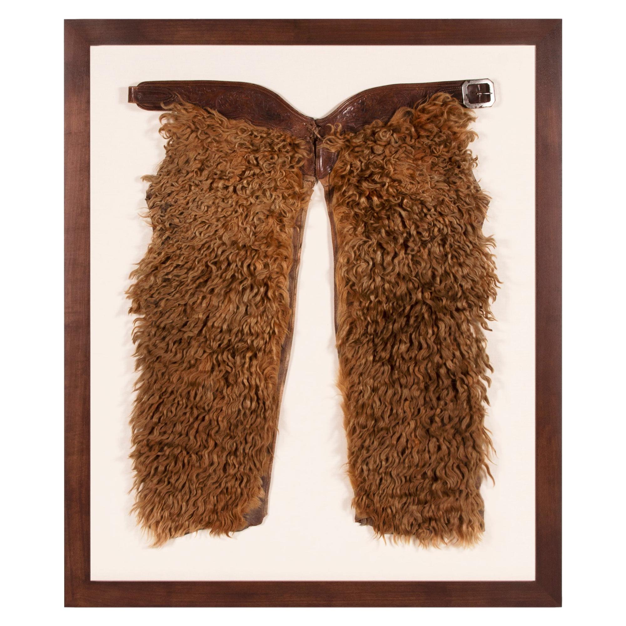Exceptional, Blonde Wooly Angora Chaps, ca 1880-1920
