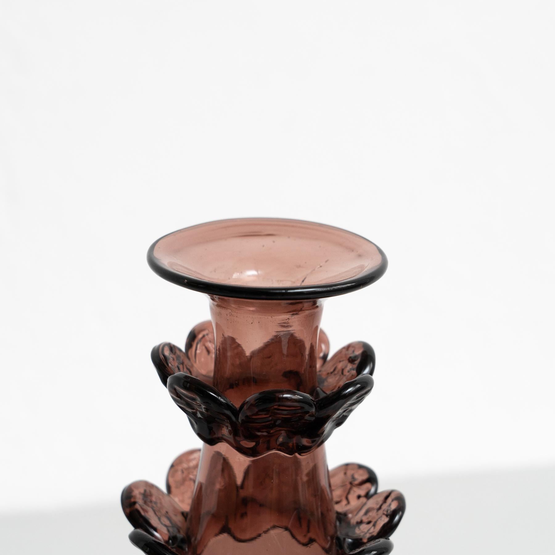 Exceptional Blown Glass Vase - Circa 1940 - Spanish Craftsmanship For Sale 1