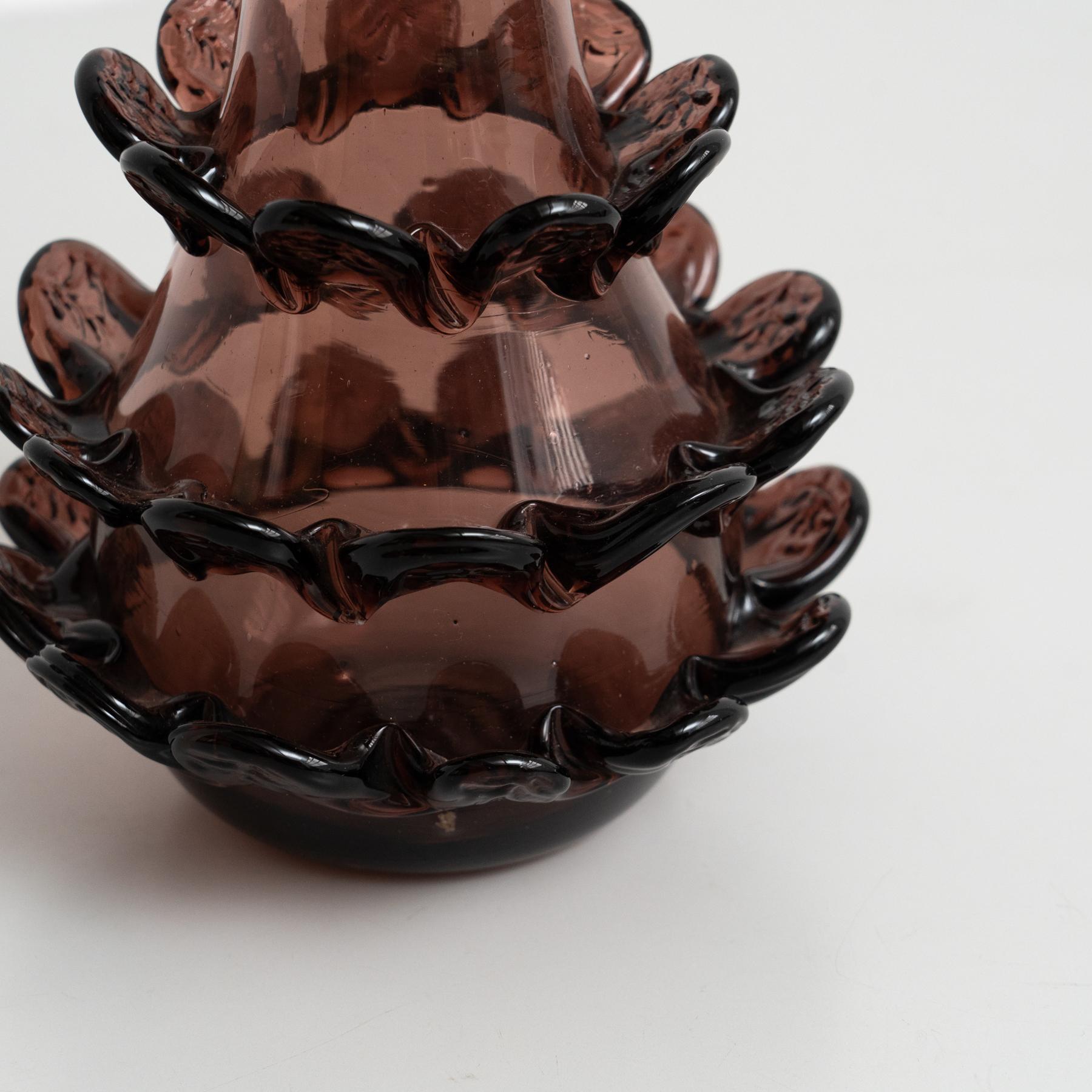 Exceptional Blown Glass Vase - Circa 1940 - Spanish Craftsmanship For Sale 3